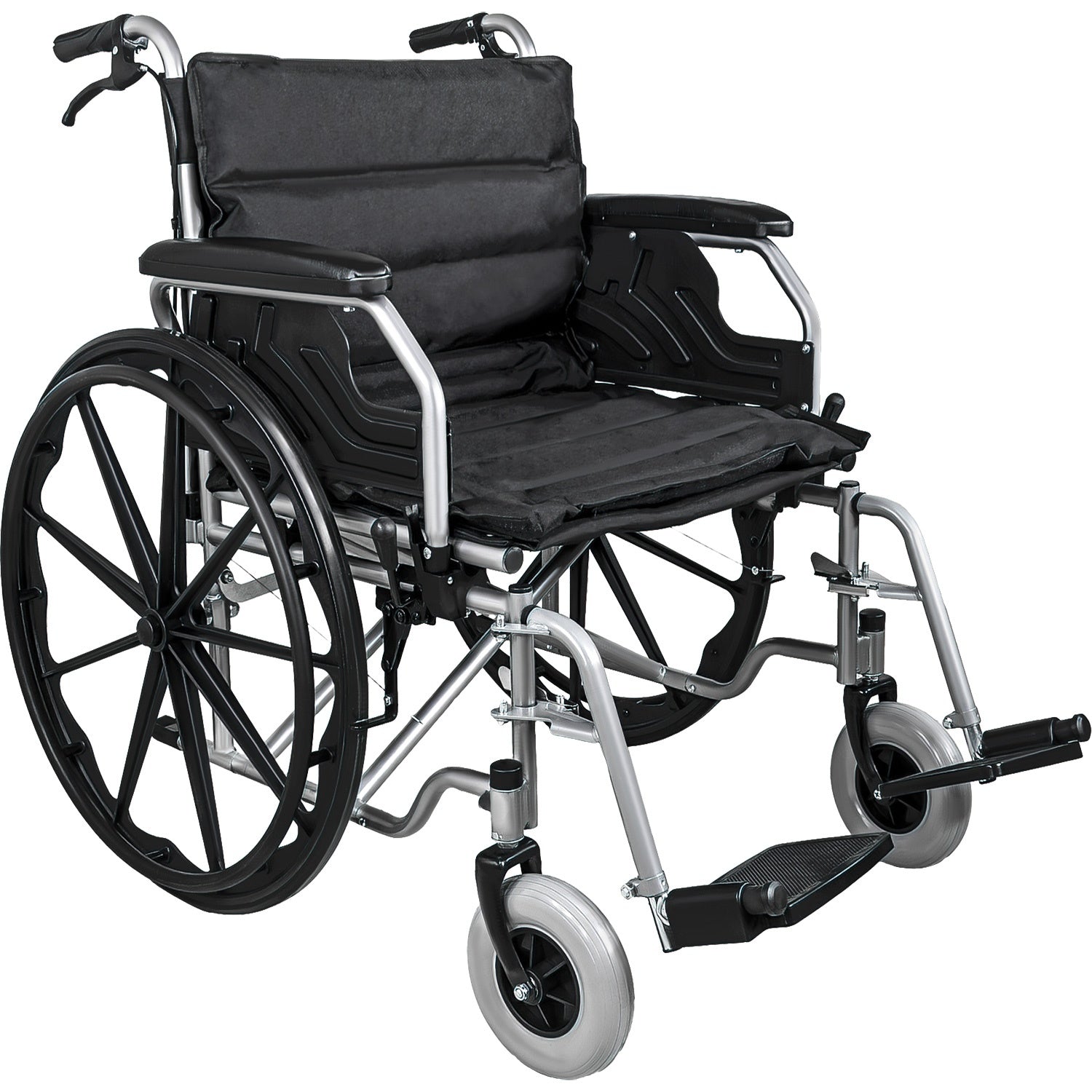 Silla De Ruedas Sobrepeso 150kg Doble Soporte Ancha Robusta