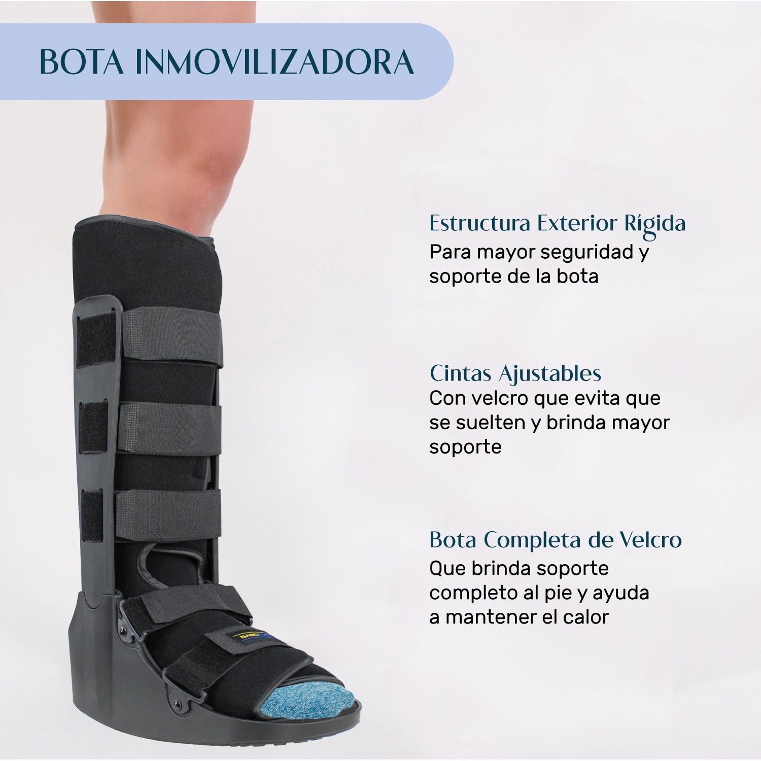 Bota Ortopedica Larga Inmovilizador Tobillo Talla Ch