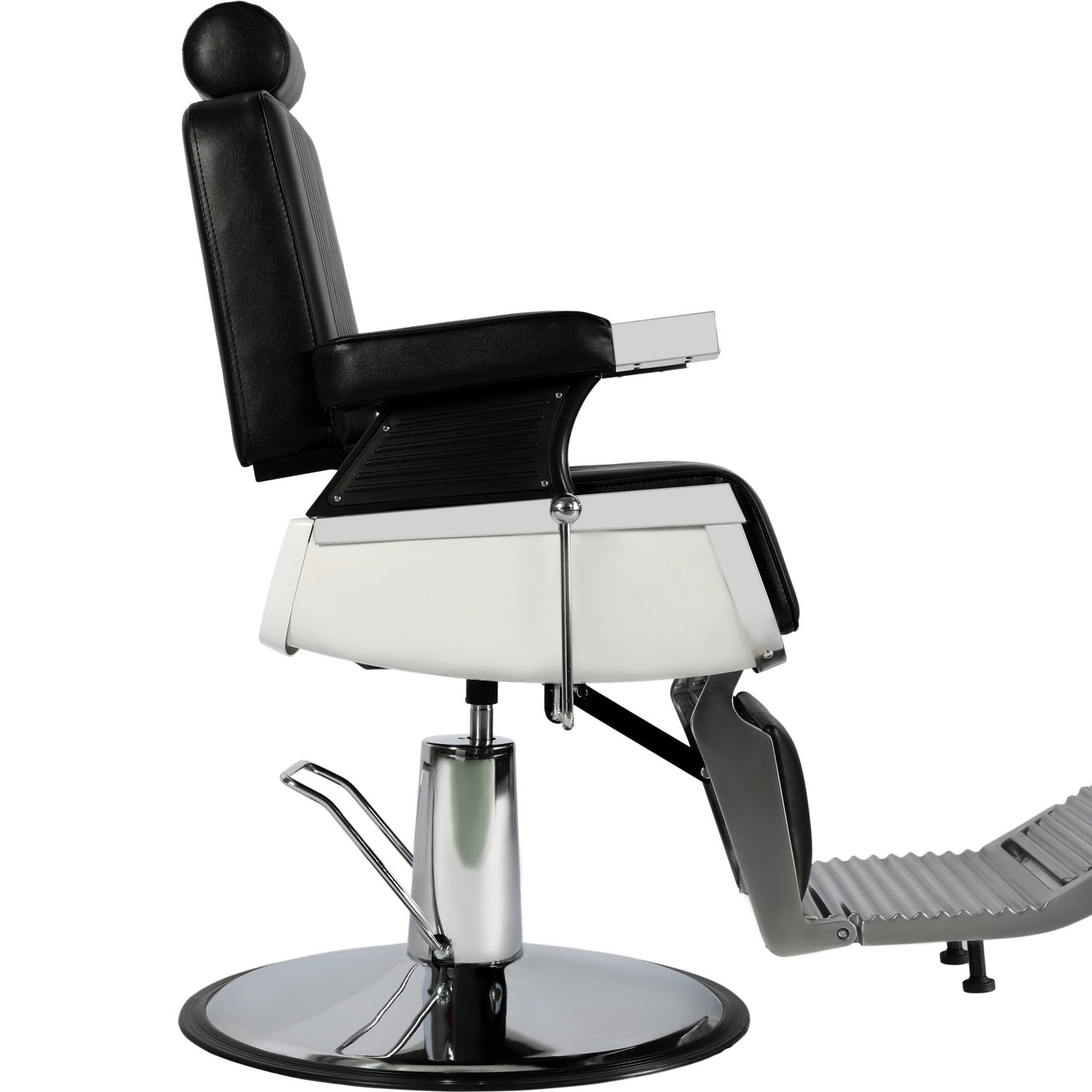 Sillón Barberia Silla Reclinable Premium Giro 360° Neumática negro