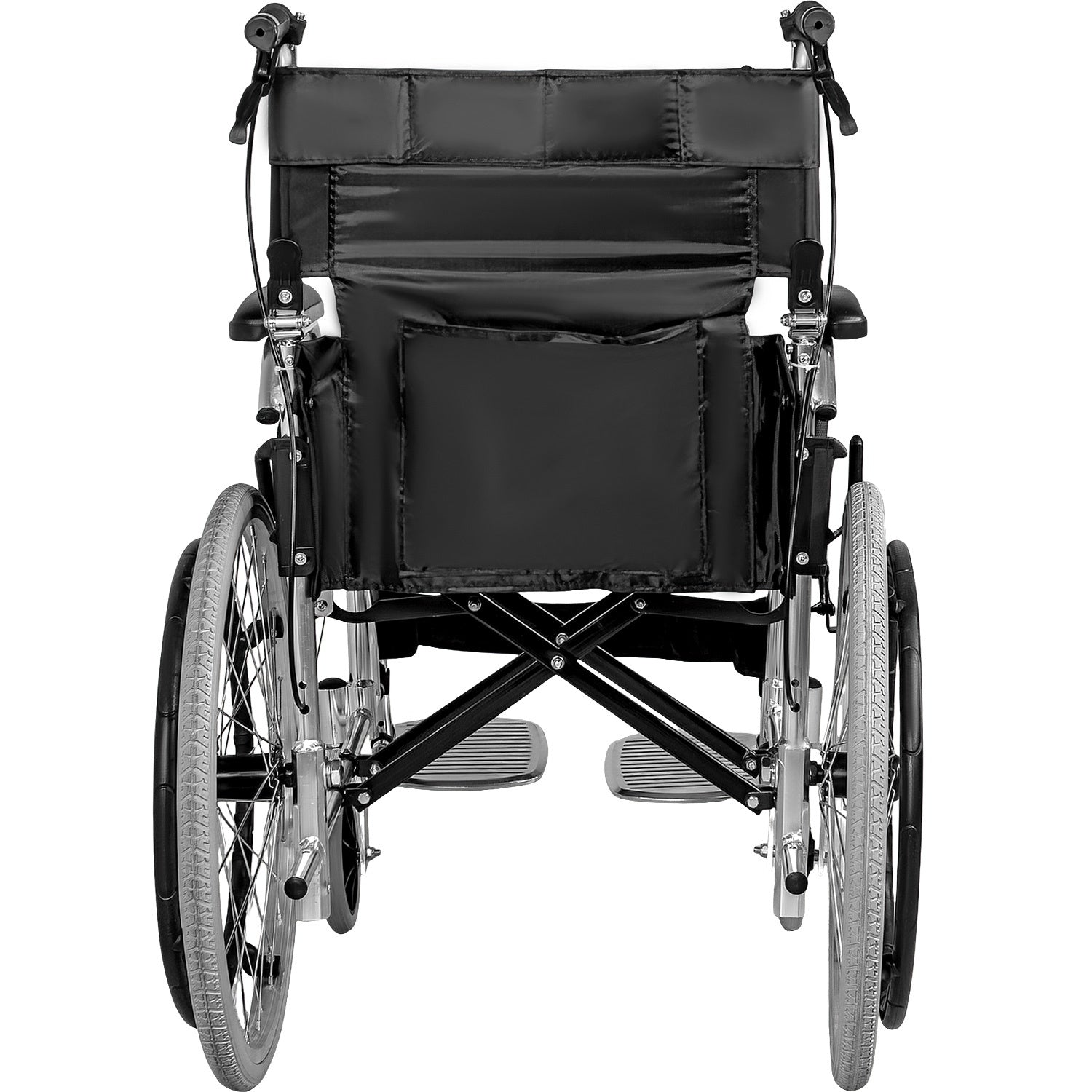 Silla Ruedas Aluminio Ligera Resiste 120kg 20 Pulgadas Color Negro Nanofort