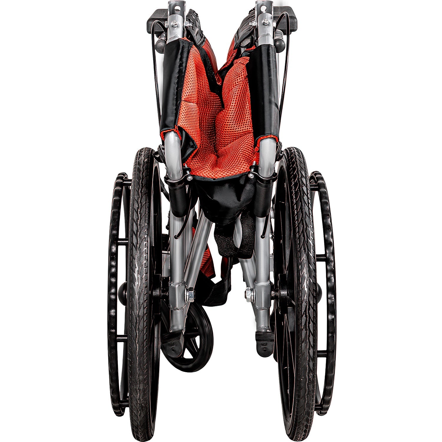 Silla Ruedas Plegable Aluminio Ligera Todo Terreno Premium Color Rojo
