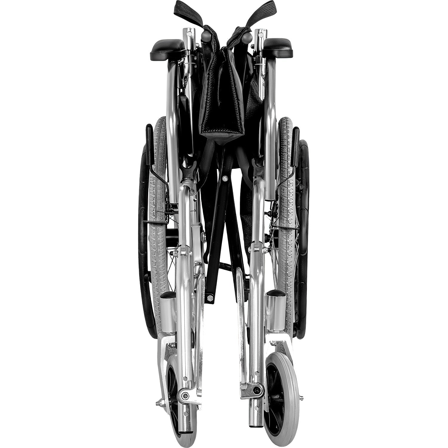 Silla Ruedas Aluminio Ligera Resiste 120kg 20 Pulgadas Color Negro Nanofort