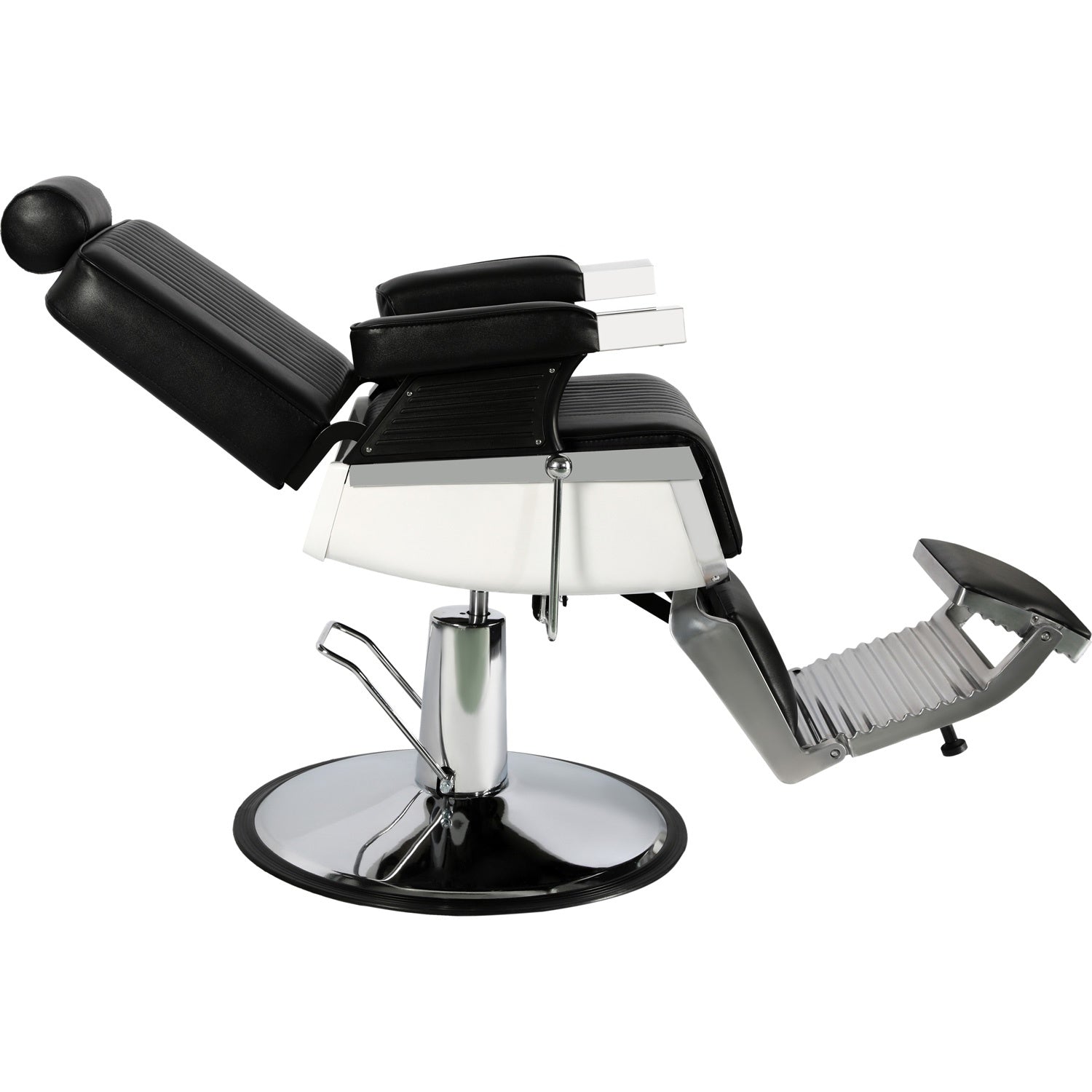 Sillón Barberia Silla Reclinable Premium Giro 360° Neumática negro