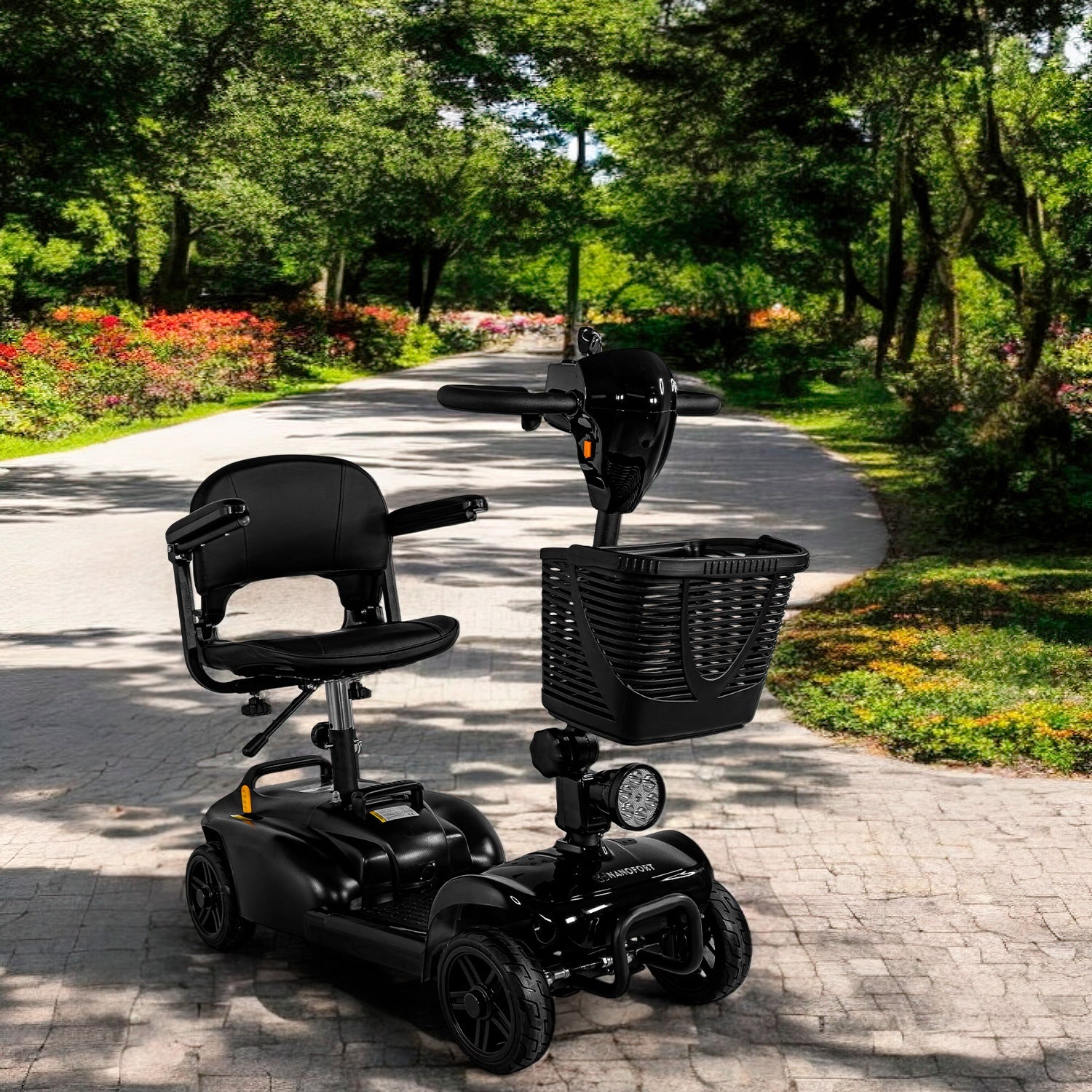 Silla Ruedas Electrica Scooter Recargable Luz Led Plegable	negro