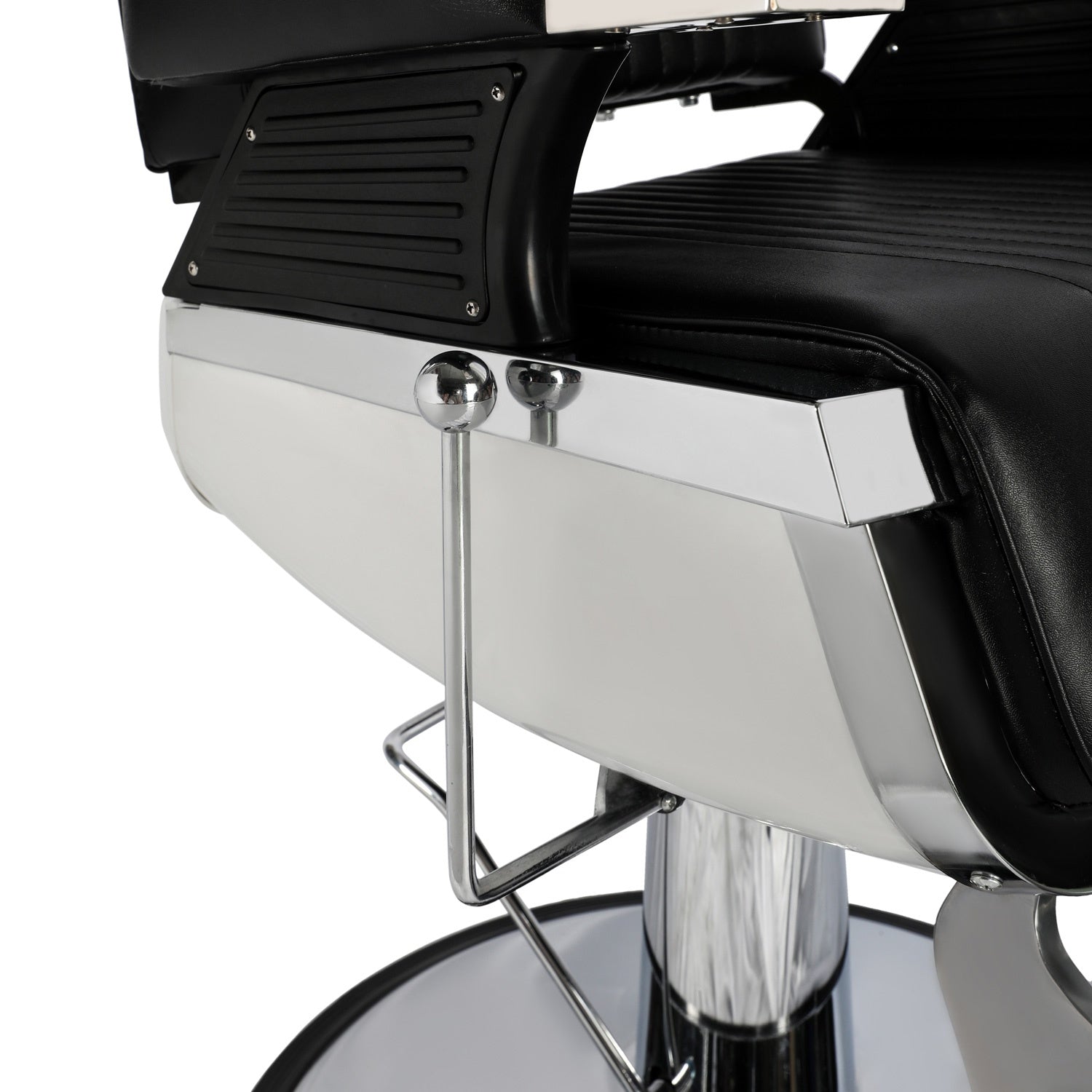 Sillón Barberia Silla Reclinable Premium Giro 360° Neumática negro
