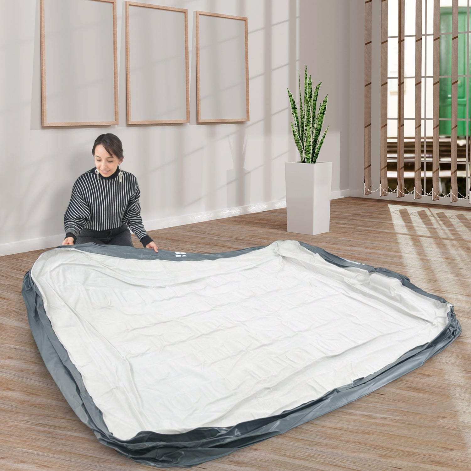 Colchon Inflable Queen Size con Bomba Integrada - Rapido Inflado
