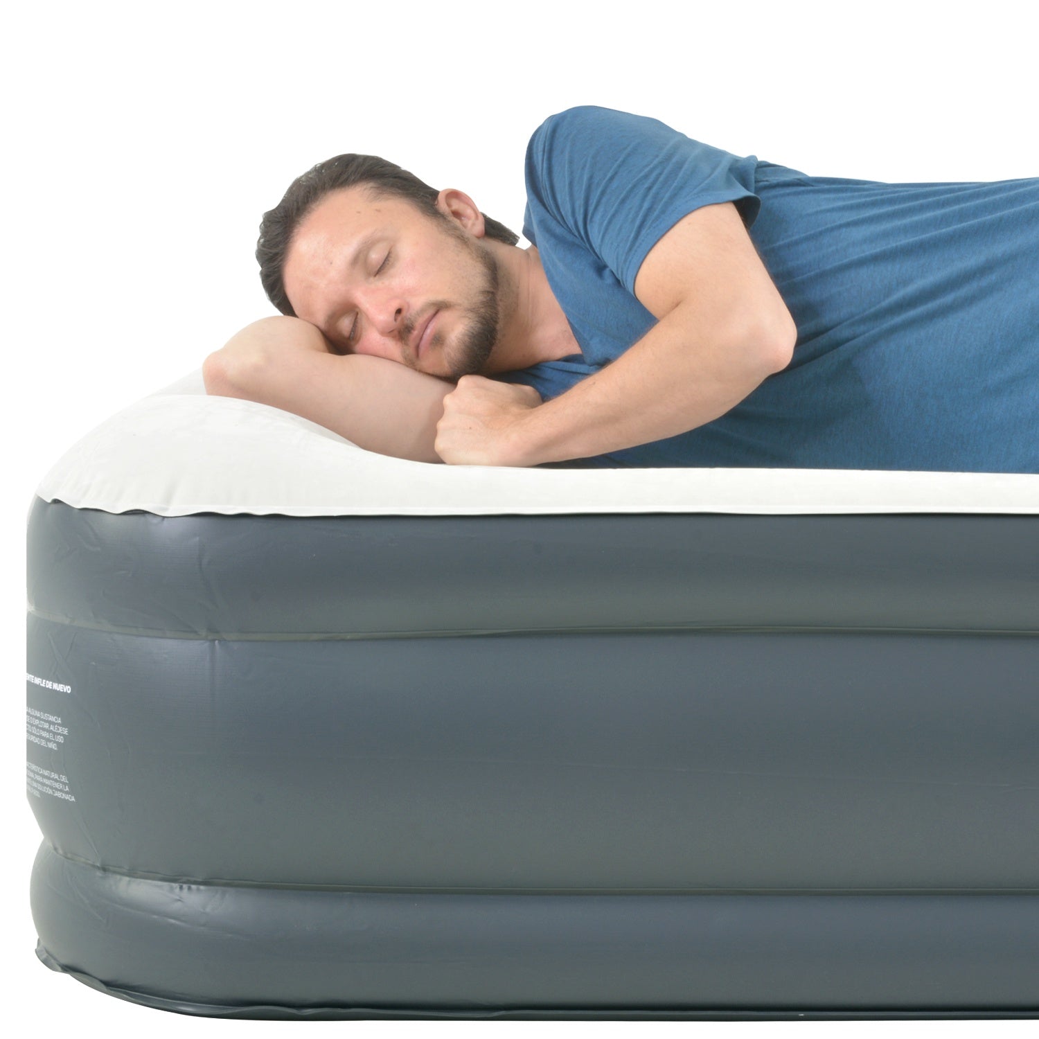 Colchon Inflable Queen Size con Bomba Integrada - Rapido Inflado
