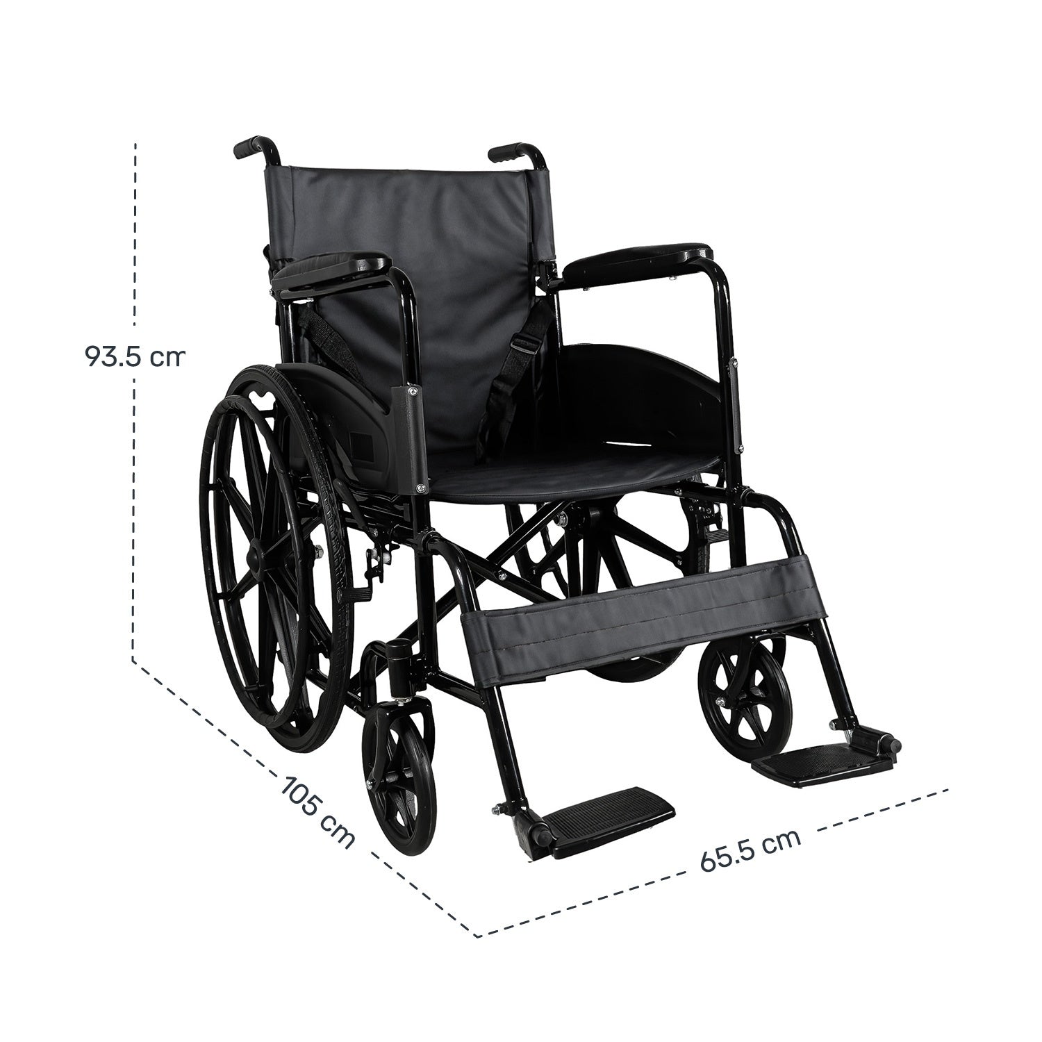 Silla De Ruedas Todo Terreno 24 Pulgadas Plegable Acero Lujo