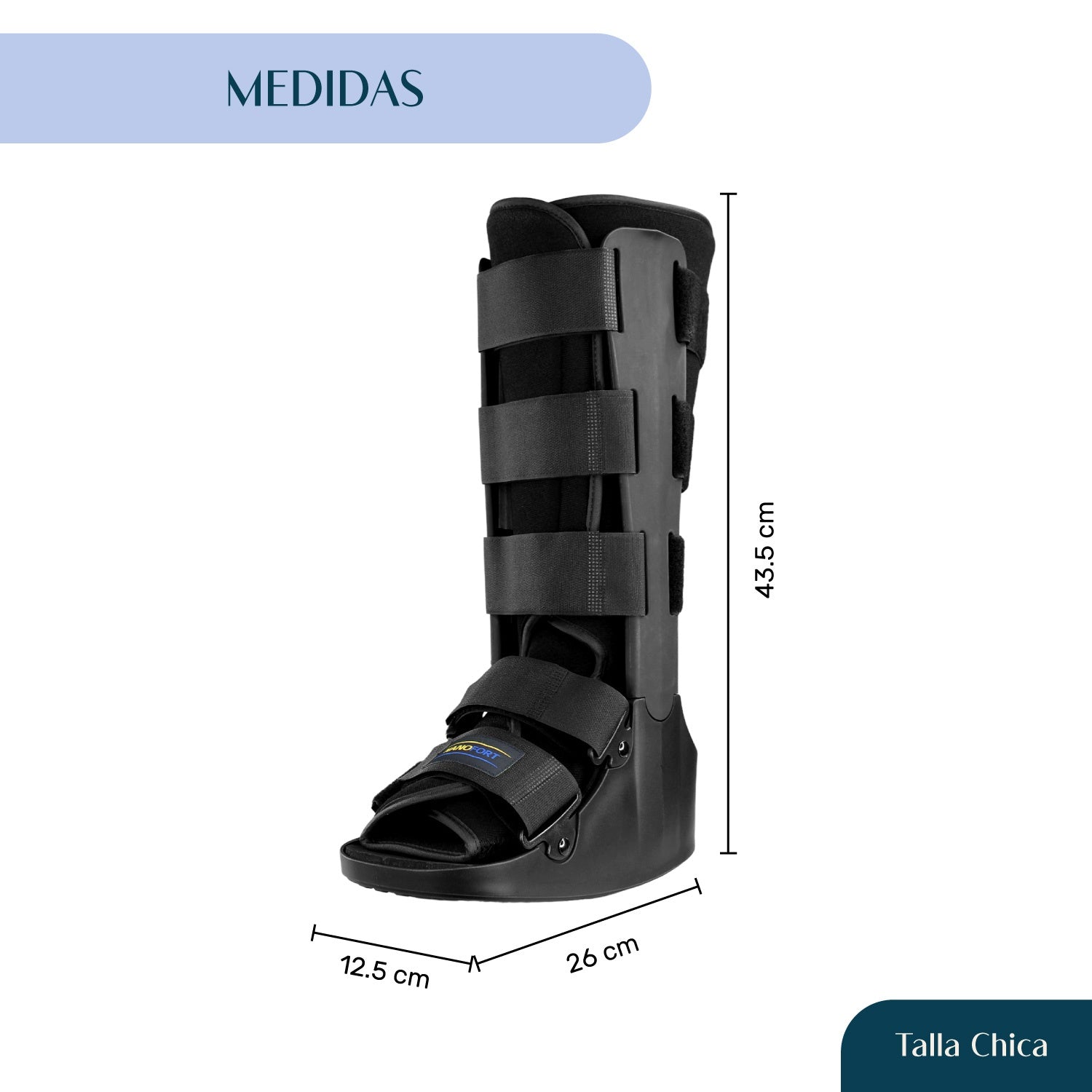 Bota Ortopedica Larga Inmovilizador Tobillo Talla Ch