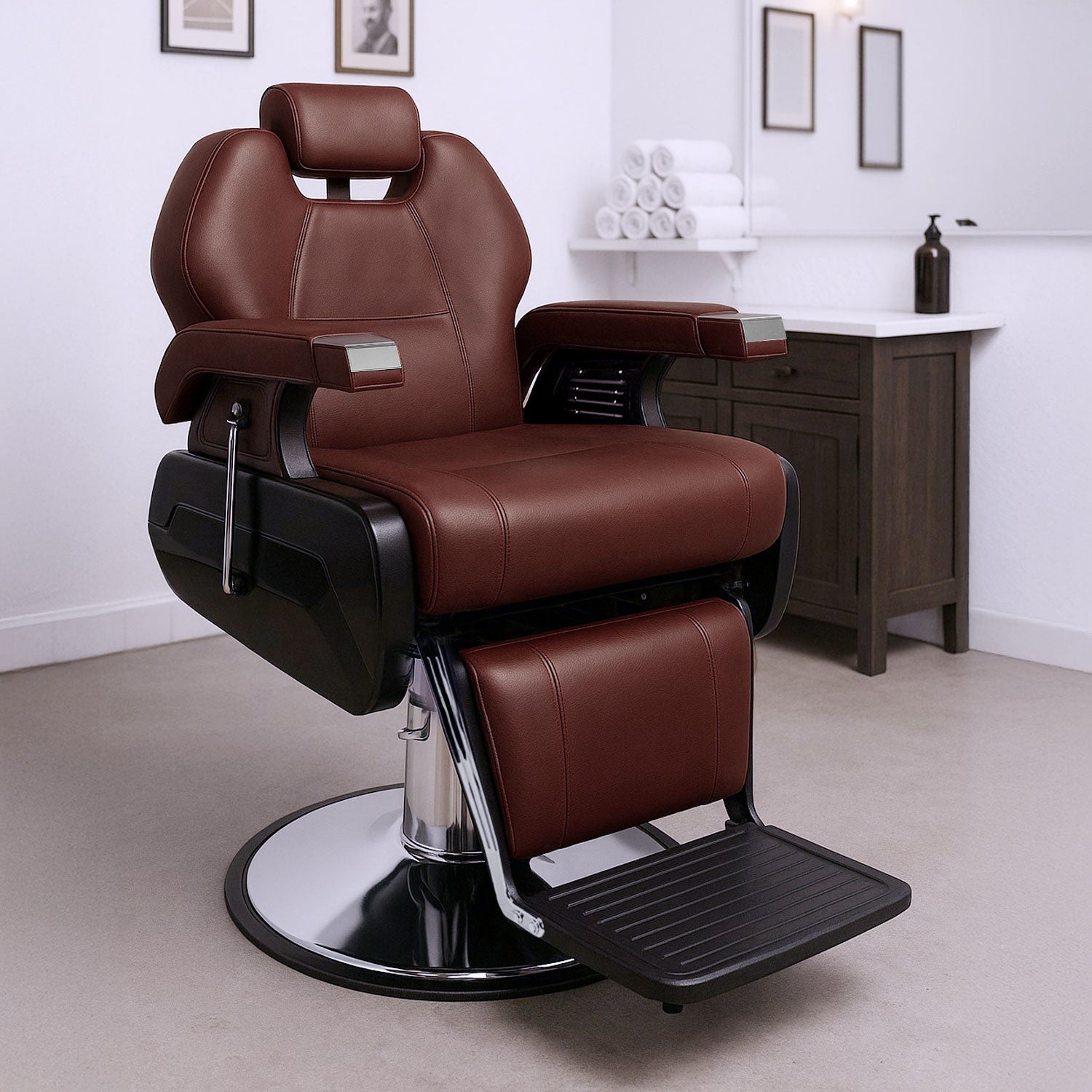 Sillon de Barbero Neumatico para Barberia, Peluqueria o Estetica Cafe