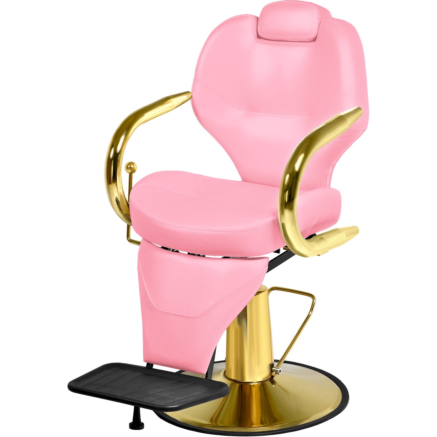 Silla estetica sillon hidraulico barberia reclinable salon spa premium Rosa