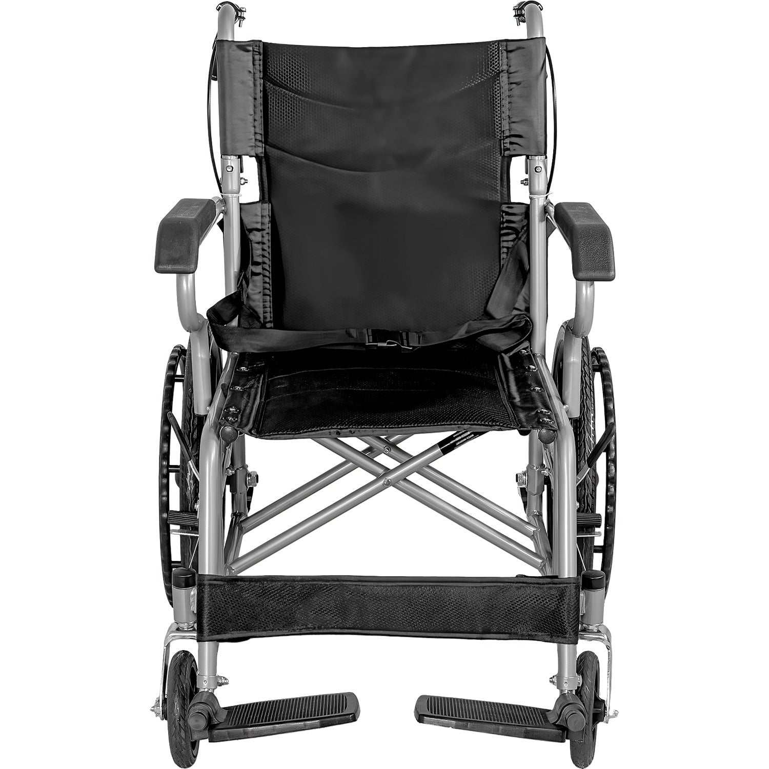 Silla Ruedas Plegable Aluminio Ligera Todo Terreno Premium Color Negro