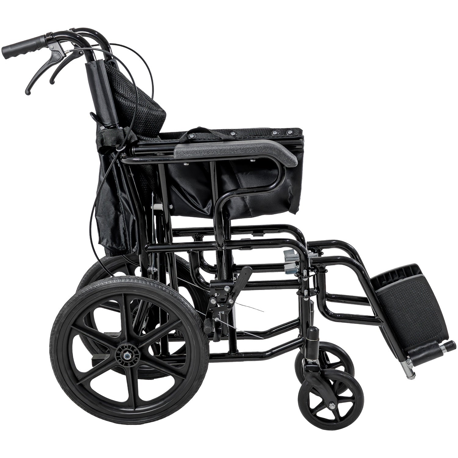 Silla Ruedas Plegable Traslado Adulto C/freno En Agarradera