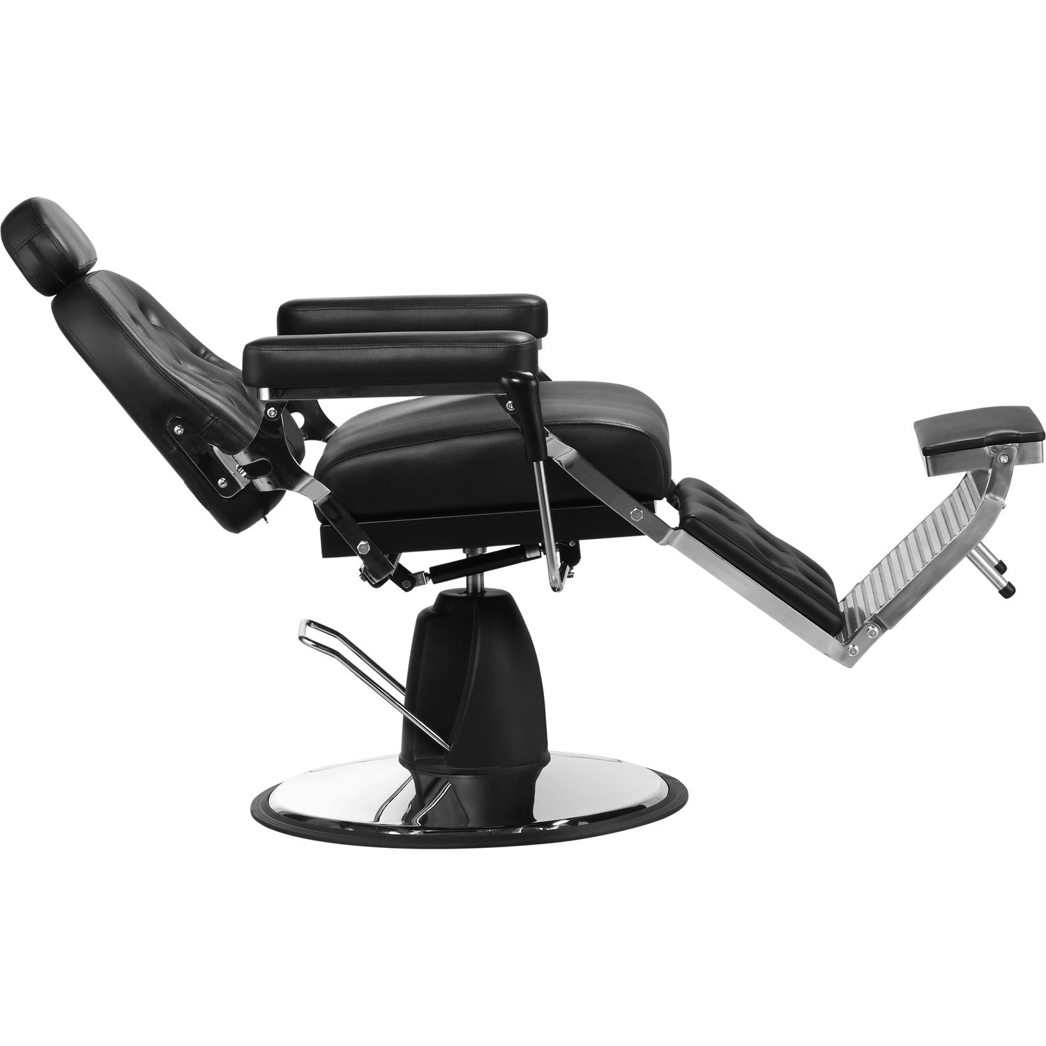 Sillon Barberia Capitonado Negro Ajustable Neumatica Silla Premium Barbero