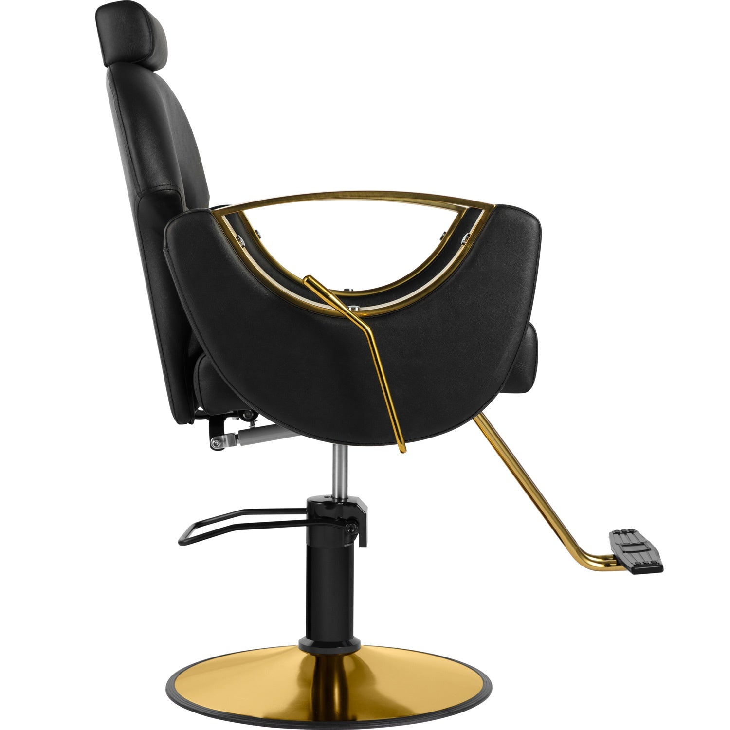 Silla Premium Salon Spa Estetica Neumatica Ajustable Gold Negro