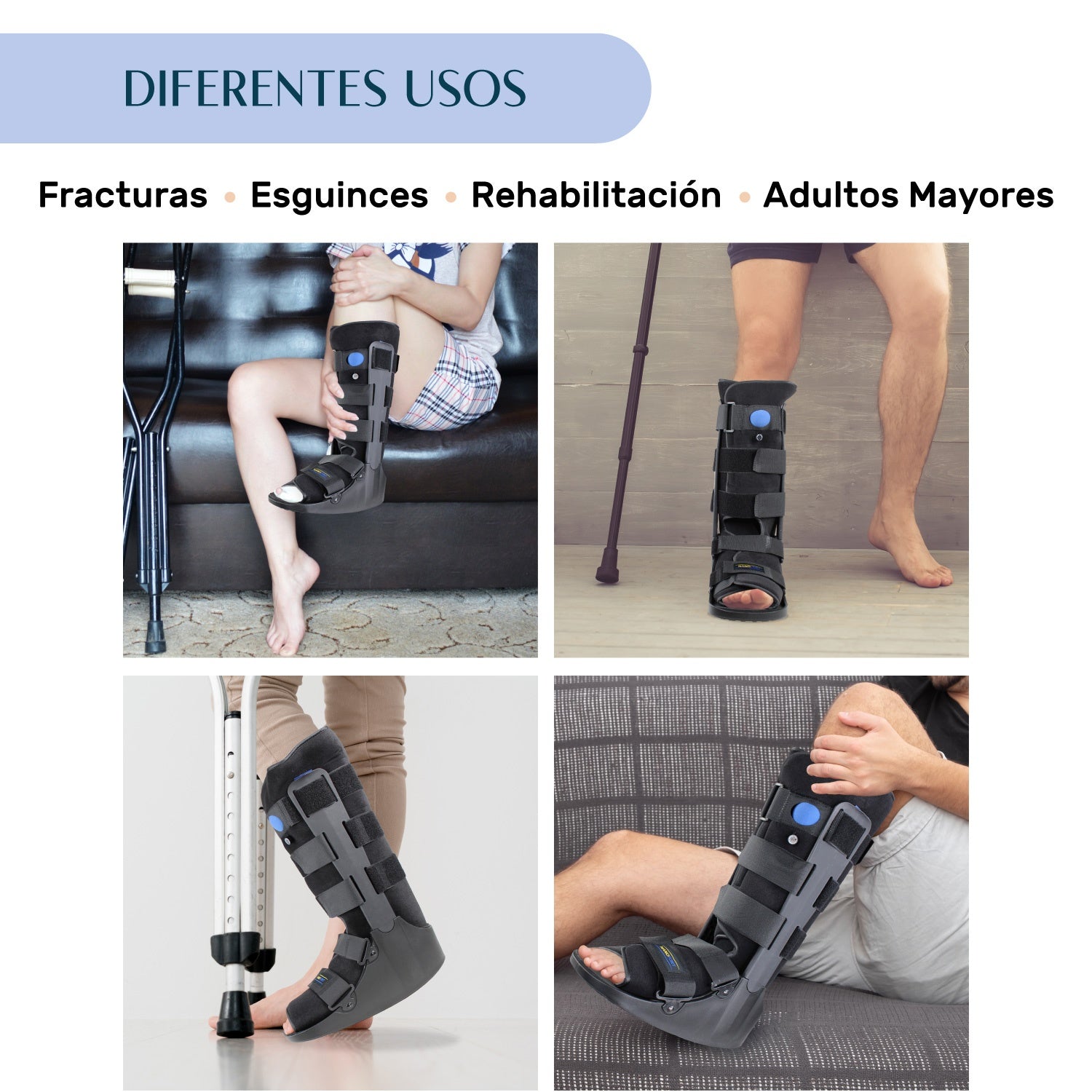 Bota Neumatica Ortopedica Ferula Walker Larga Inmovilizador Grande