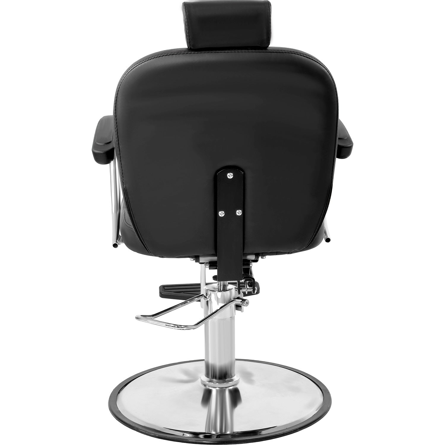 Sillon Barberia Clasica Silla Estetica 360° Moderna Respaldo Fijo Negro