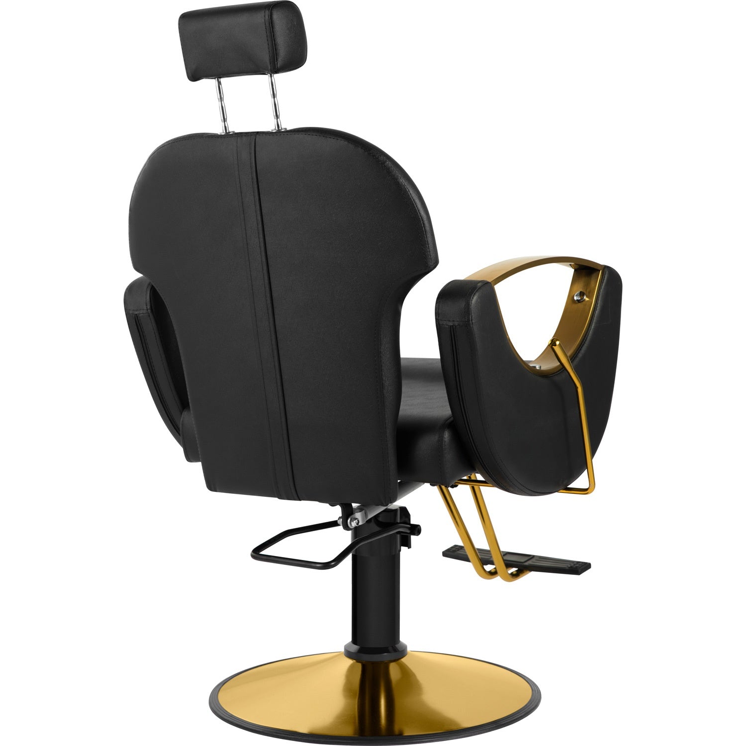 Silla Premium Salon Spa Estetica Neumatica Ajustable Gold Negro