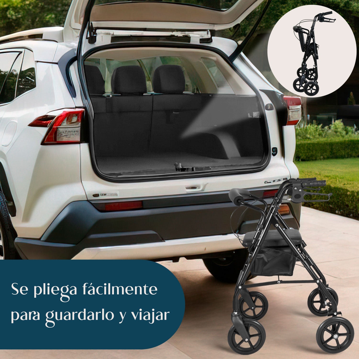 Andadera 2 En 1 Ortopedica Adulto Mayor Plegable Asiento