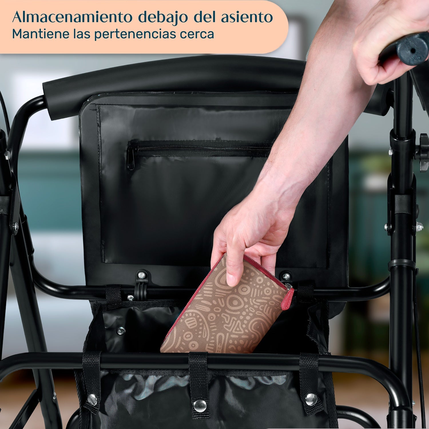 Andadera 2 En 1 Ortopedica Adulto Mayor Plegable Asiento