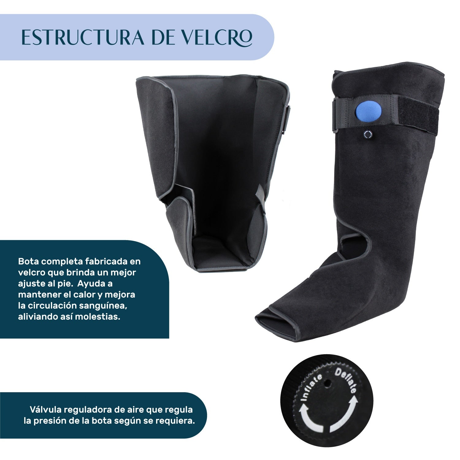 Bota Neumatica Ortopedica Ferula Walker Larga Inmovilizador Grande