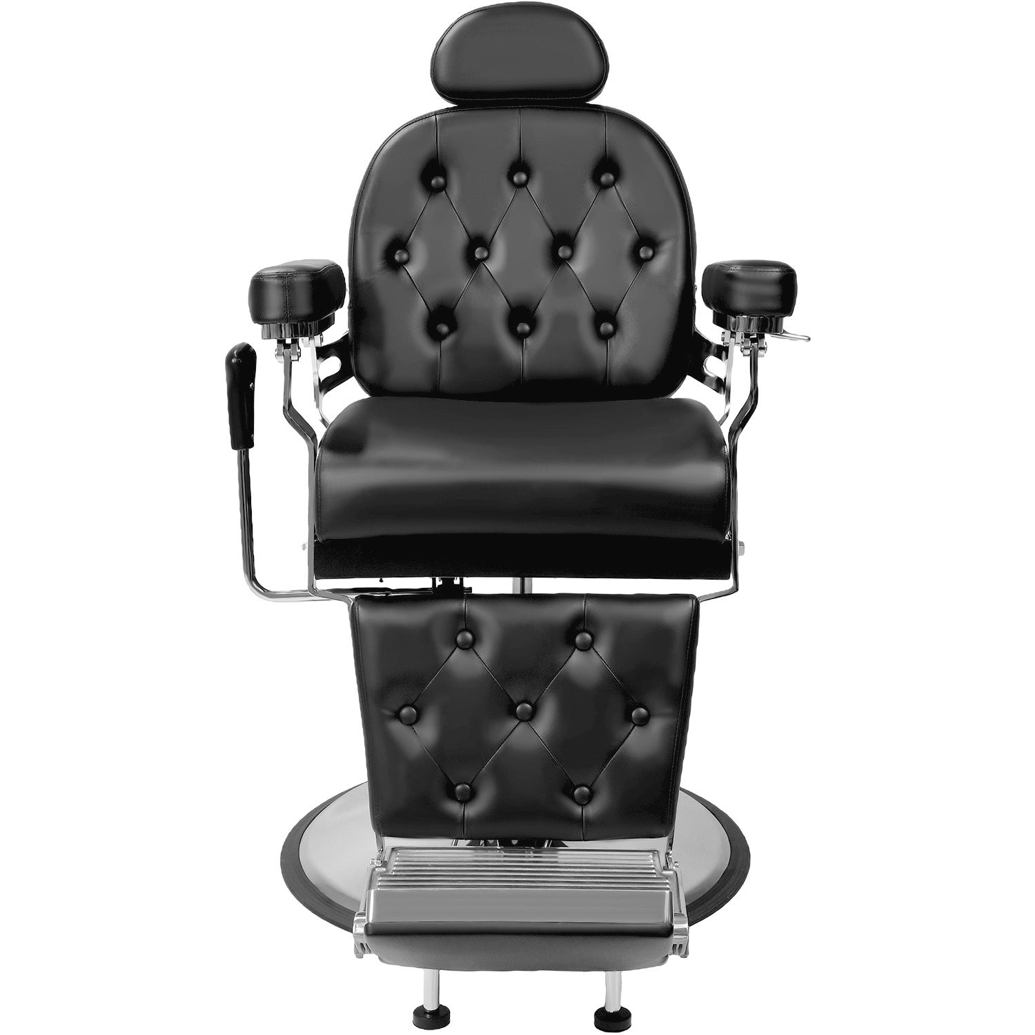 Sillon Barberia Capitonado Negro Ajustable Neumatica Silla Premium Barbero