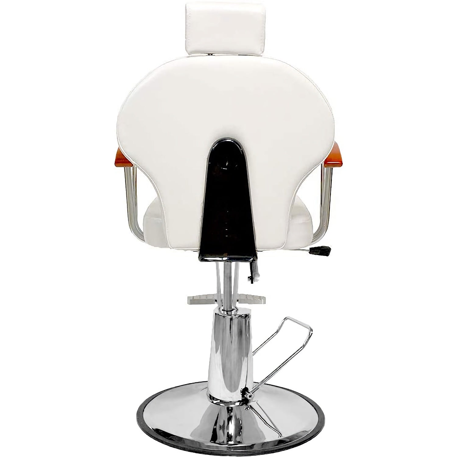 Silla de Barberia Hidraulica Sillon Reclinable para Salon Altura Ajustable Blanca