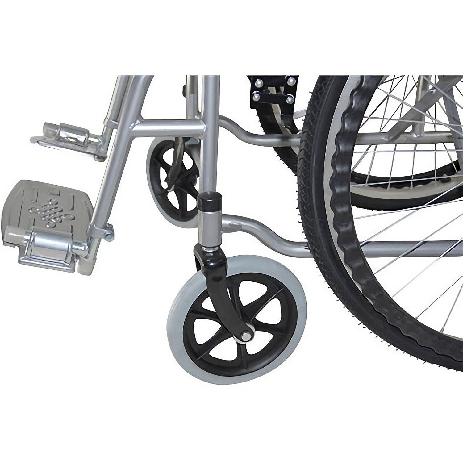 Silla de Ruedas Todo Terreno Plegable Uso Rudo Marco de Acero