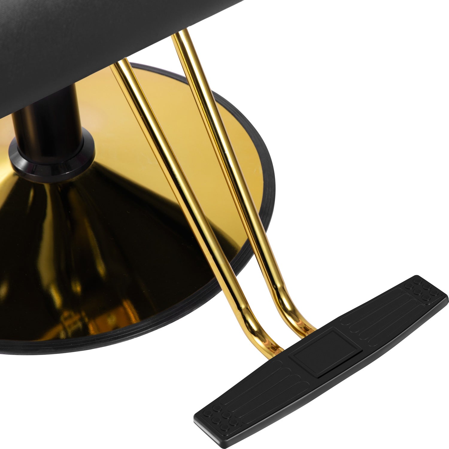 Silla Premium Salon Spa Estetica Neumatica Ajustable Gold Negro