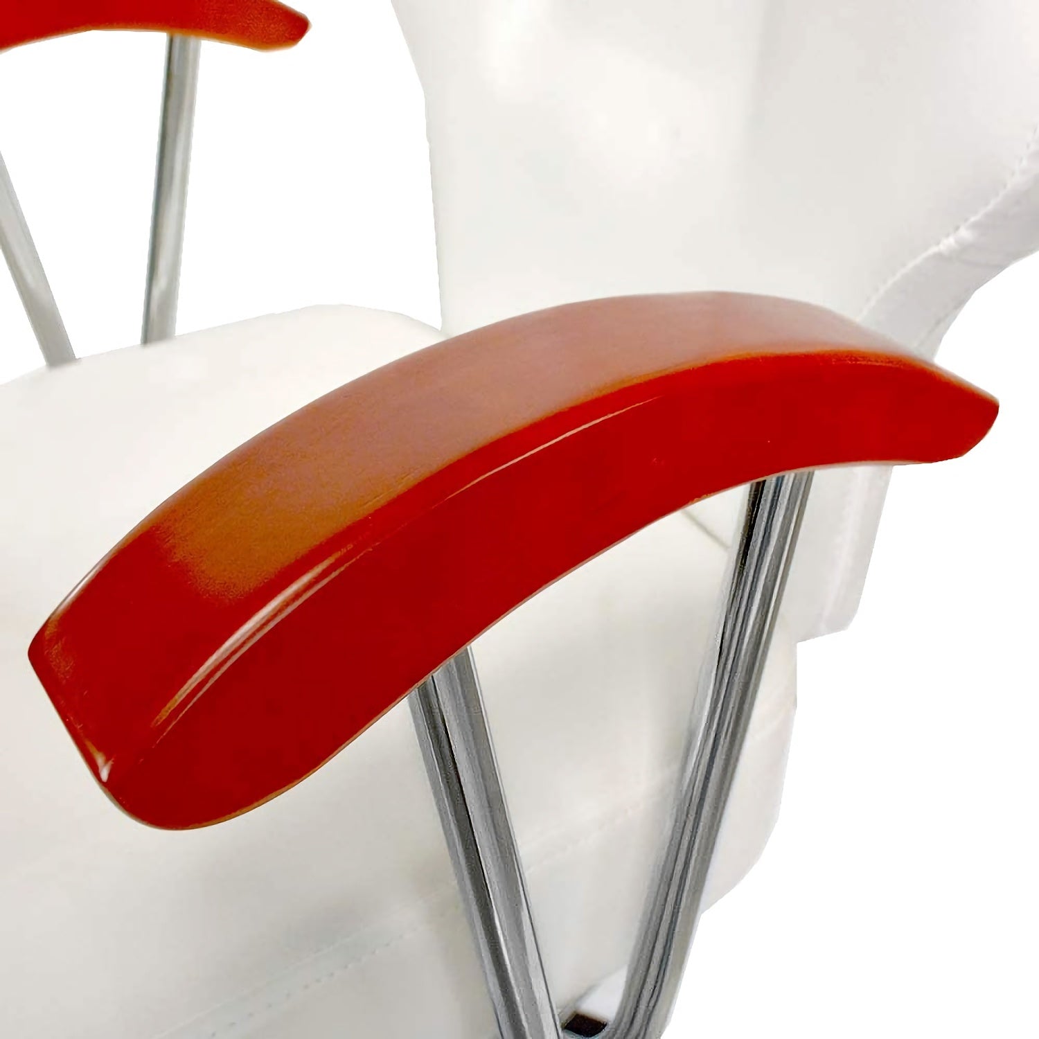 Silla de Barberia Hidraulica Sillon Reclinable para Salon Altura Ajustable Blanca