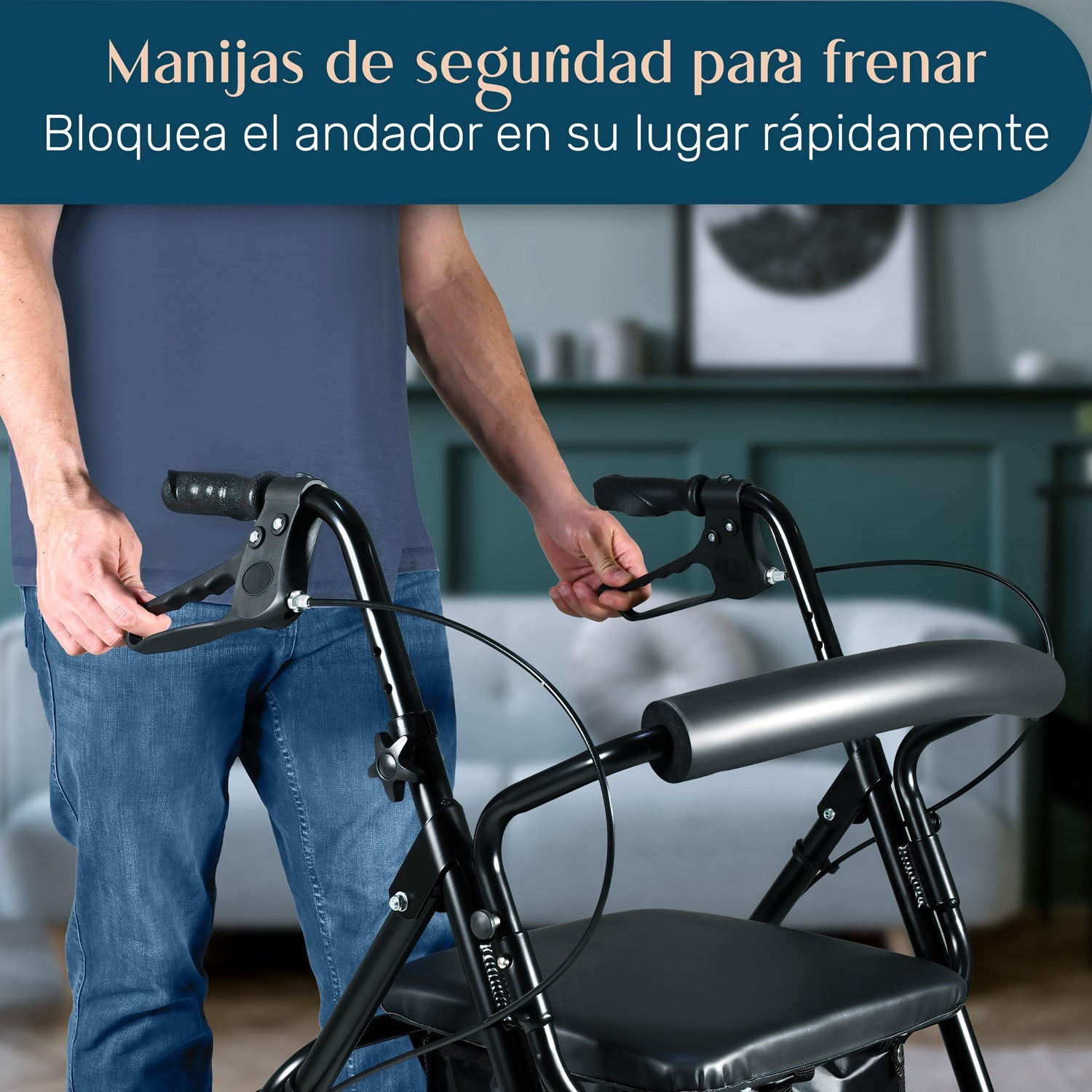 Andadera 2 En 1 Ortopedica Adulto Mayor Plegable Asiento