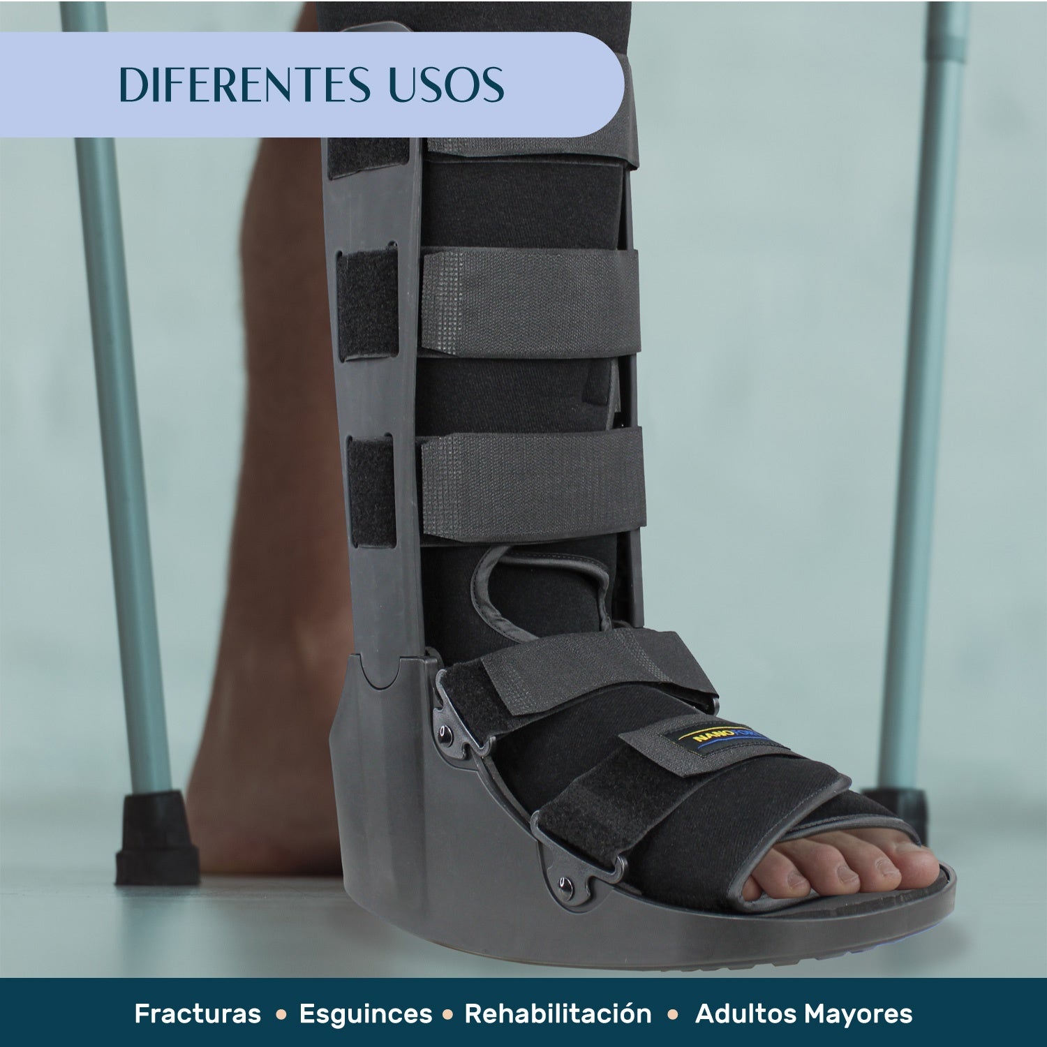 Bota Ortopedica Larga Inmovilizador Tobillo Talla M