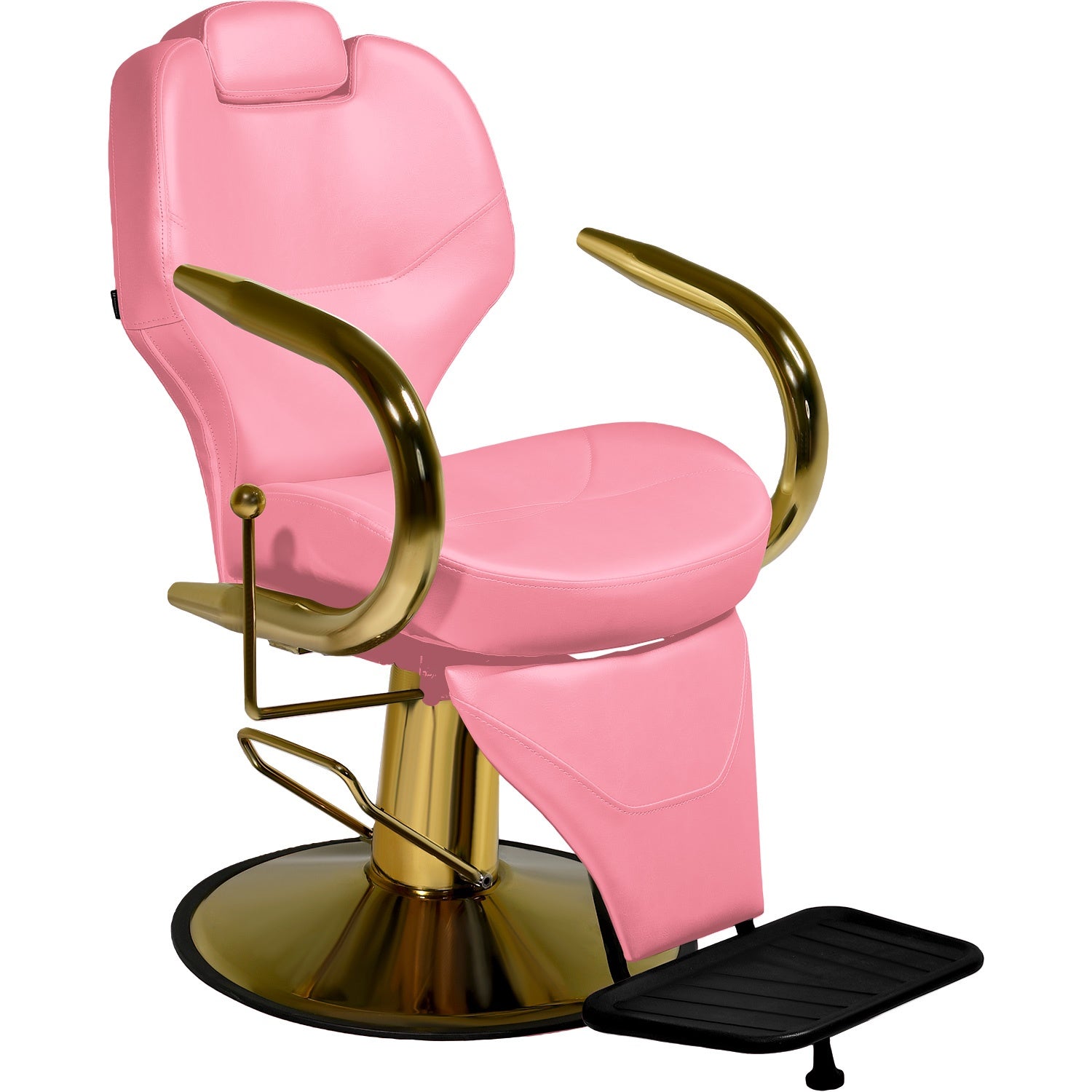 Silla estetica sillon hidraulico barberia reclinable salon spa premium Rosa