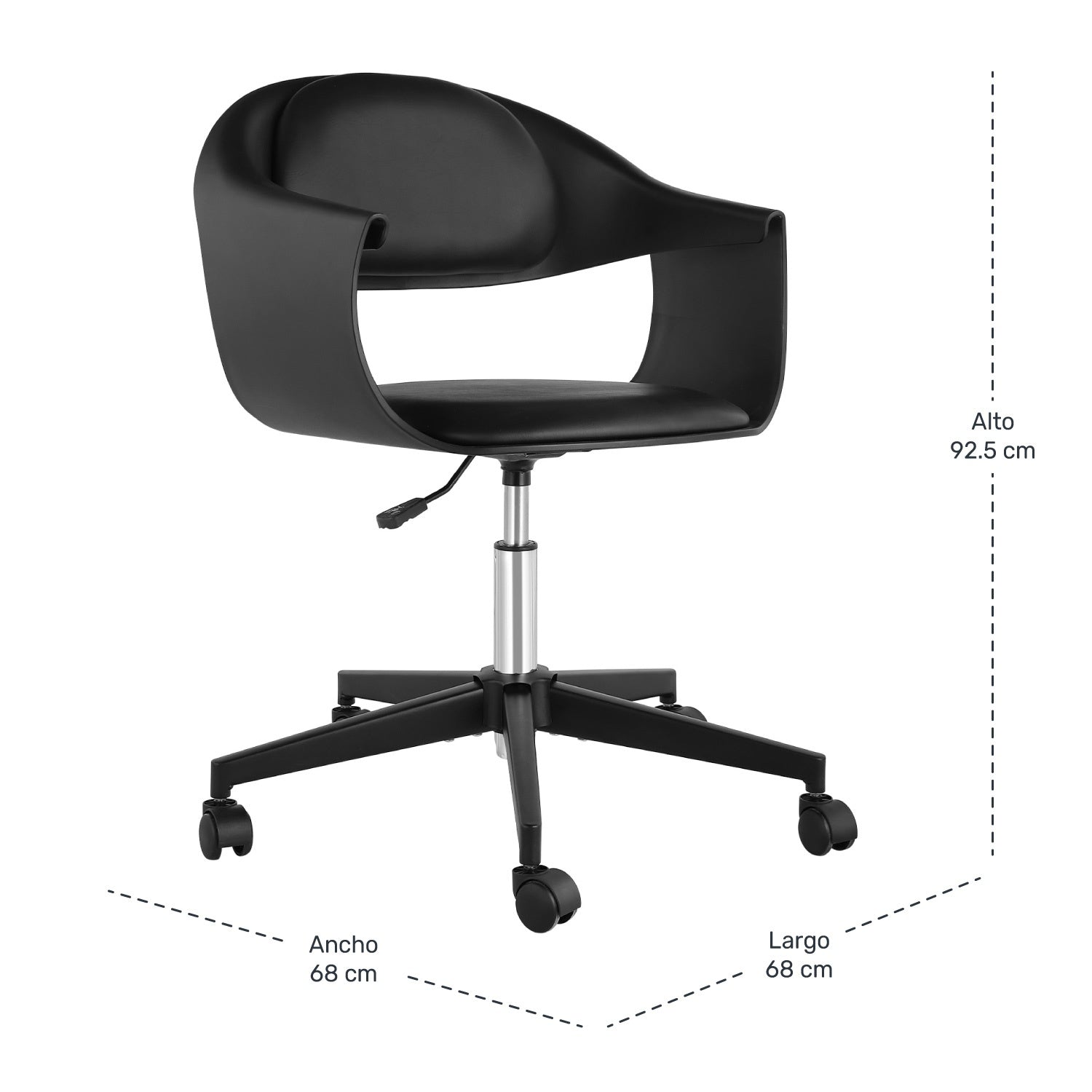 Silla Giratoria Estetica Spa Peluqueria Salon 5 Llantas