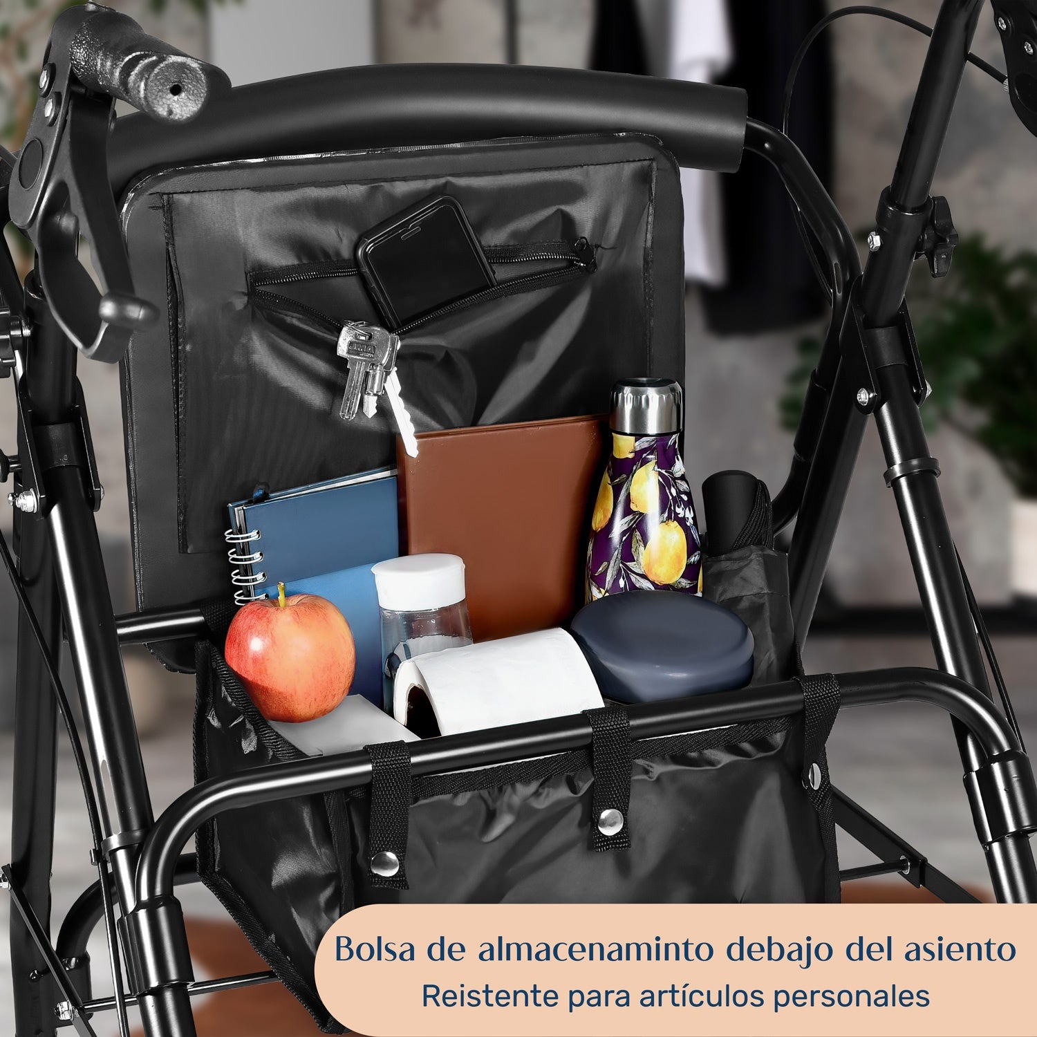 Andadera 2 En 1 Ortopedica Adulto Mayor Plegable Asiento
