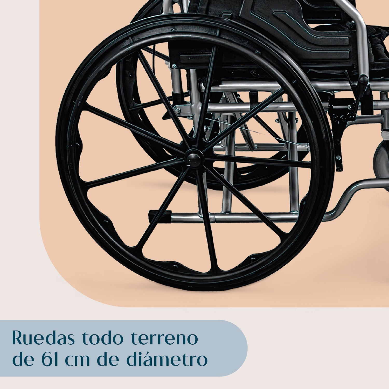 Silla De Ruedas Sobrepeso 150kg Doble Soporte Ancha Robusta