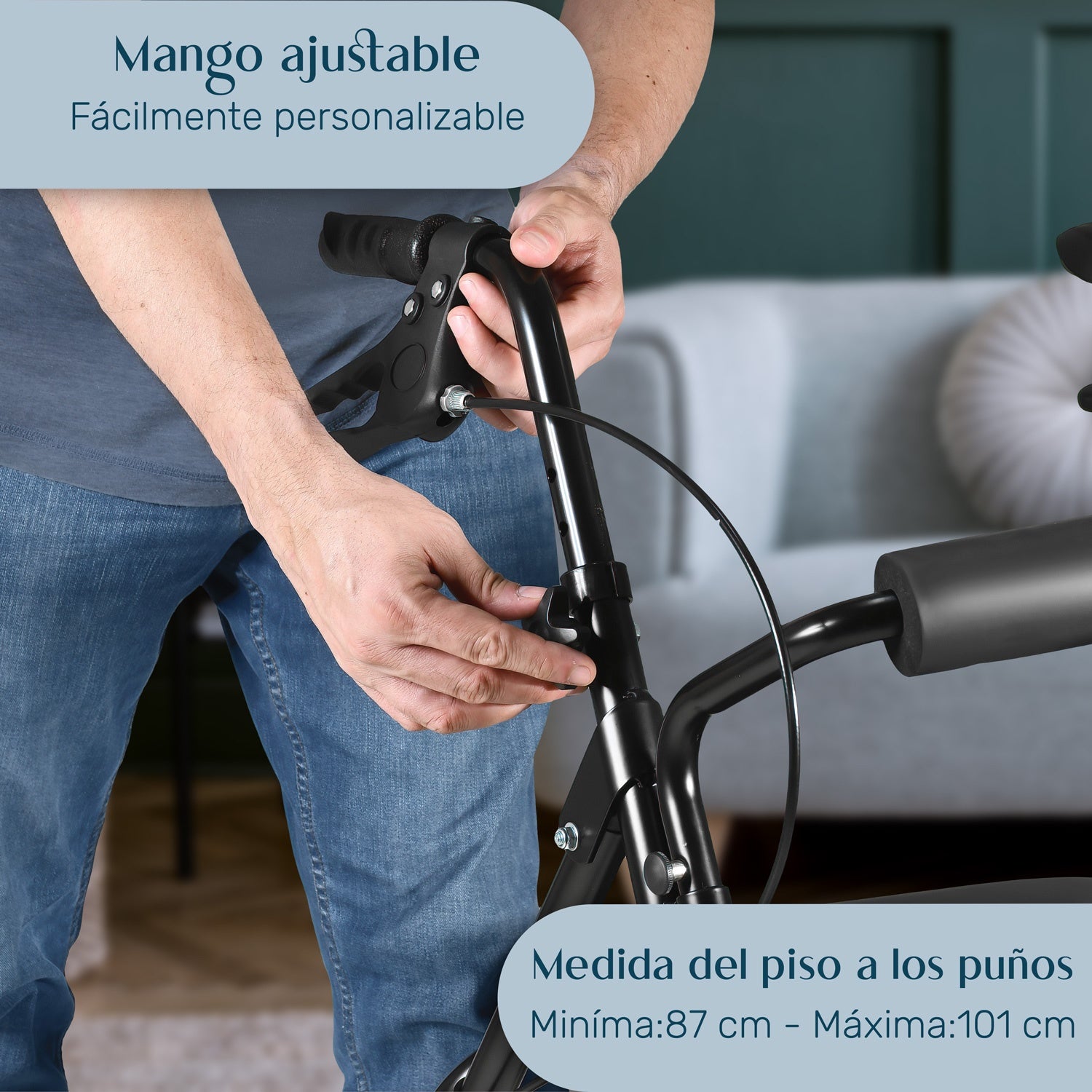 Andadera 2 En 1 Ortopedica Adulto Mayor Plegable Asiento