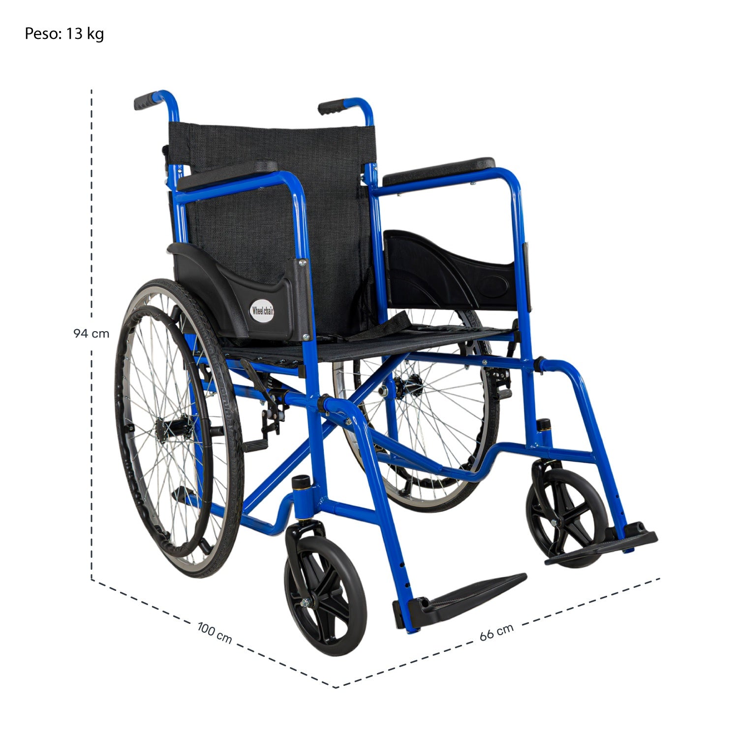 Silla Ruedas Adulto Aluminio Plegable Ligera Soporta 120kg