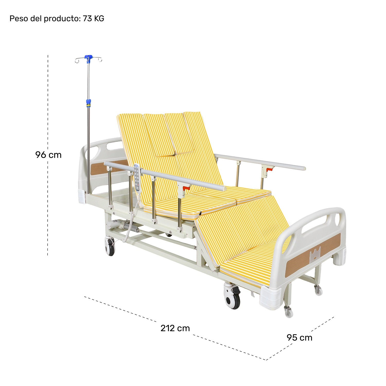 Cama Hospitalaria Electrica 6 Funciones Comodo Lujo Premium