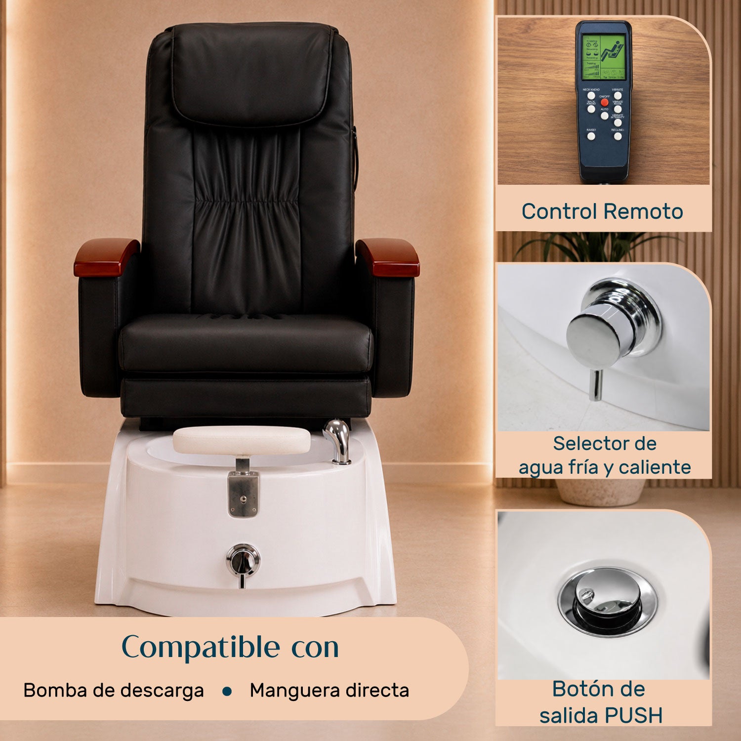 Sillon Spa Masaje Hidromasaje Pedicure Electrico Reclinable