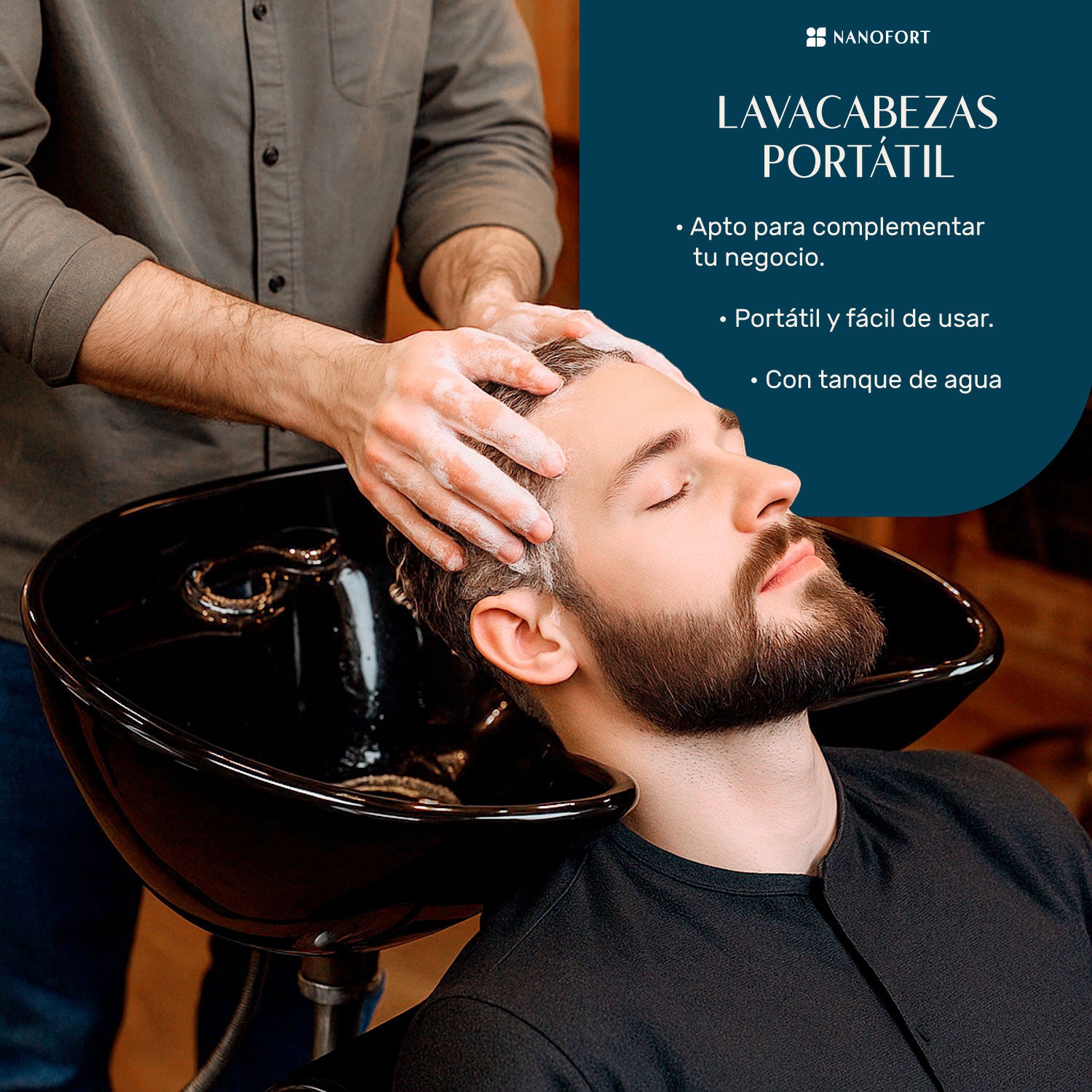 Lavacabezas Portatil para Estetica Salon de Belleza Barberia Lavabo Portatil
