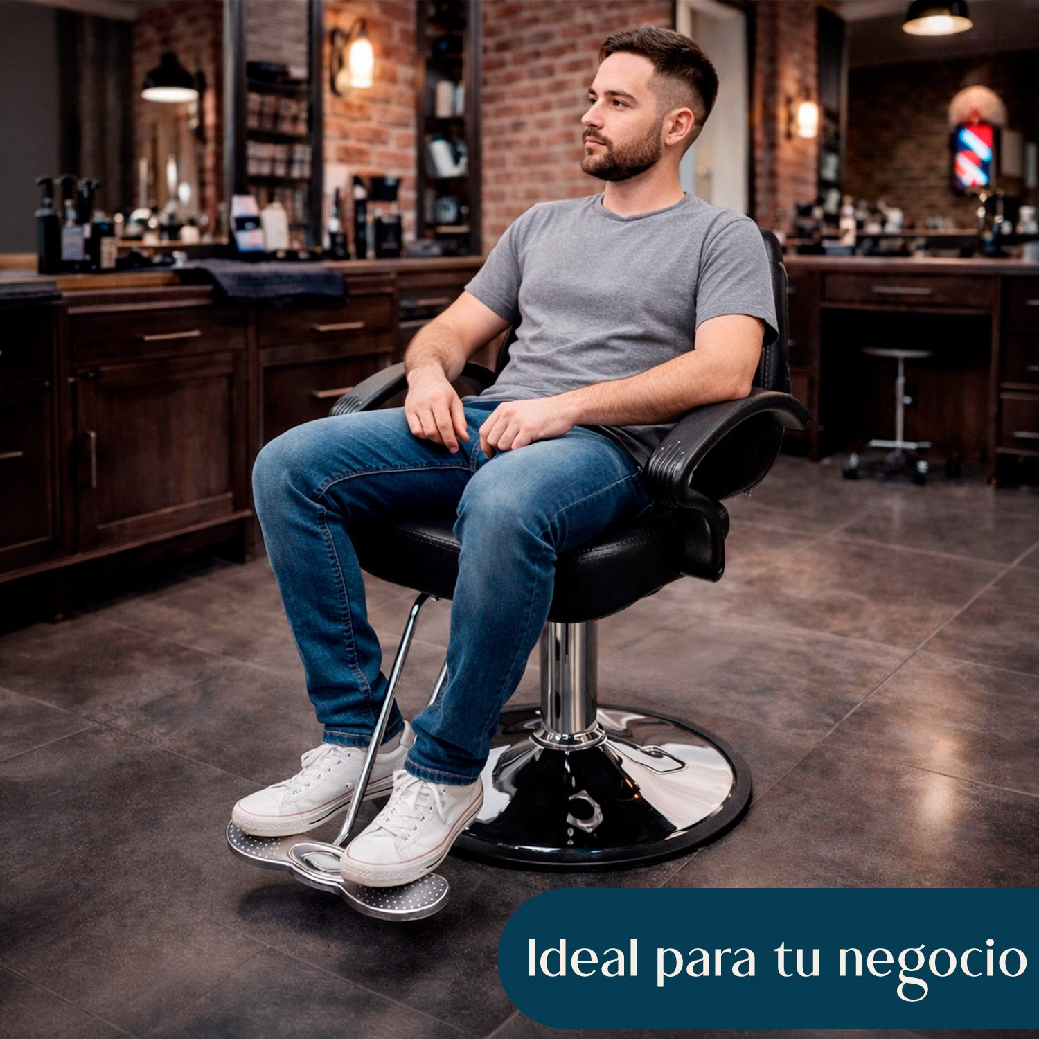 Silla Barbero para Estetica  Salon de Belleza Premium Hidraulica Sillon Barberia Girtatoria