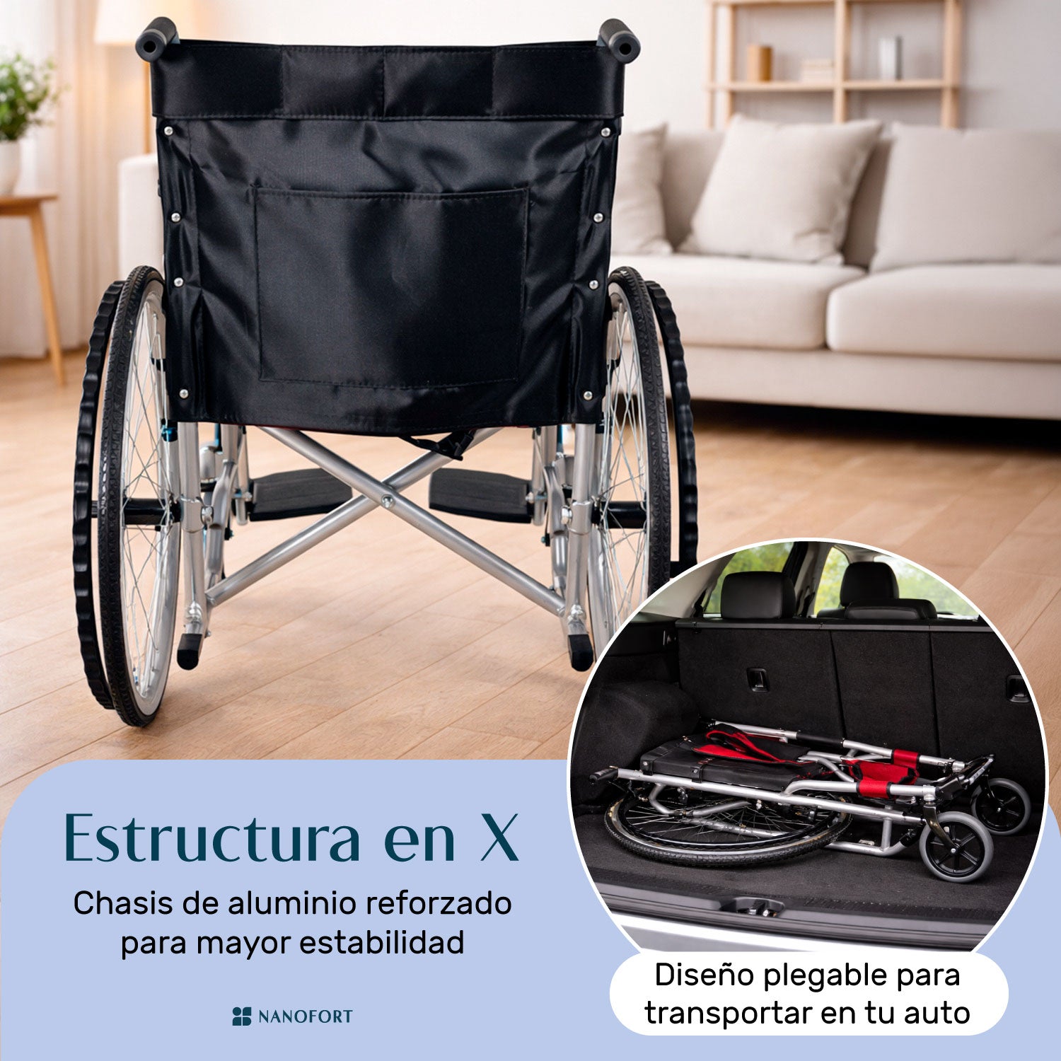 Silla De Ruedas Ligera 23 Pulgadas Plegable Aluminio Lujo Color Vino