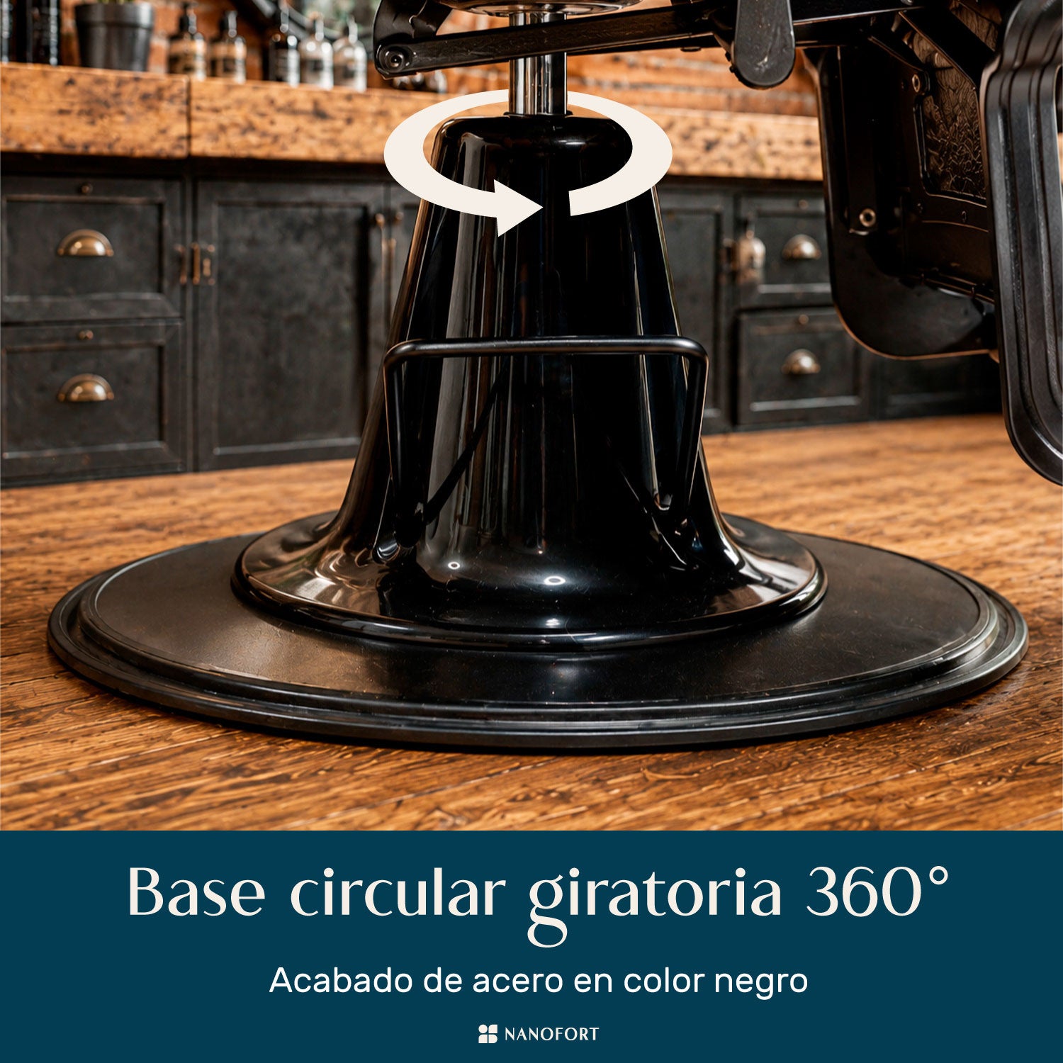 Sillon Gotico Premium Barberia Lujo Robusto Peluqueria Class Color Negro Forma De La Base Redonda Tipo De Respaldo Reclinable