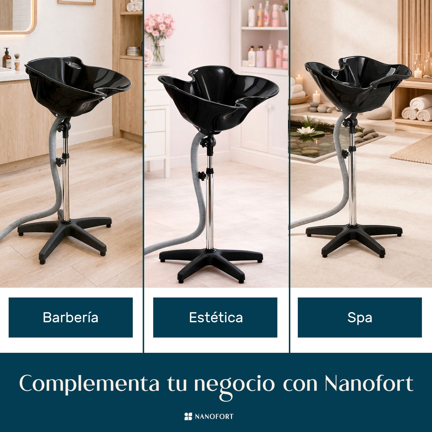Lavacabezas Portatil para Estetica Salon de Belleza Barberia Lavabo Portatil