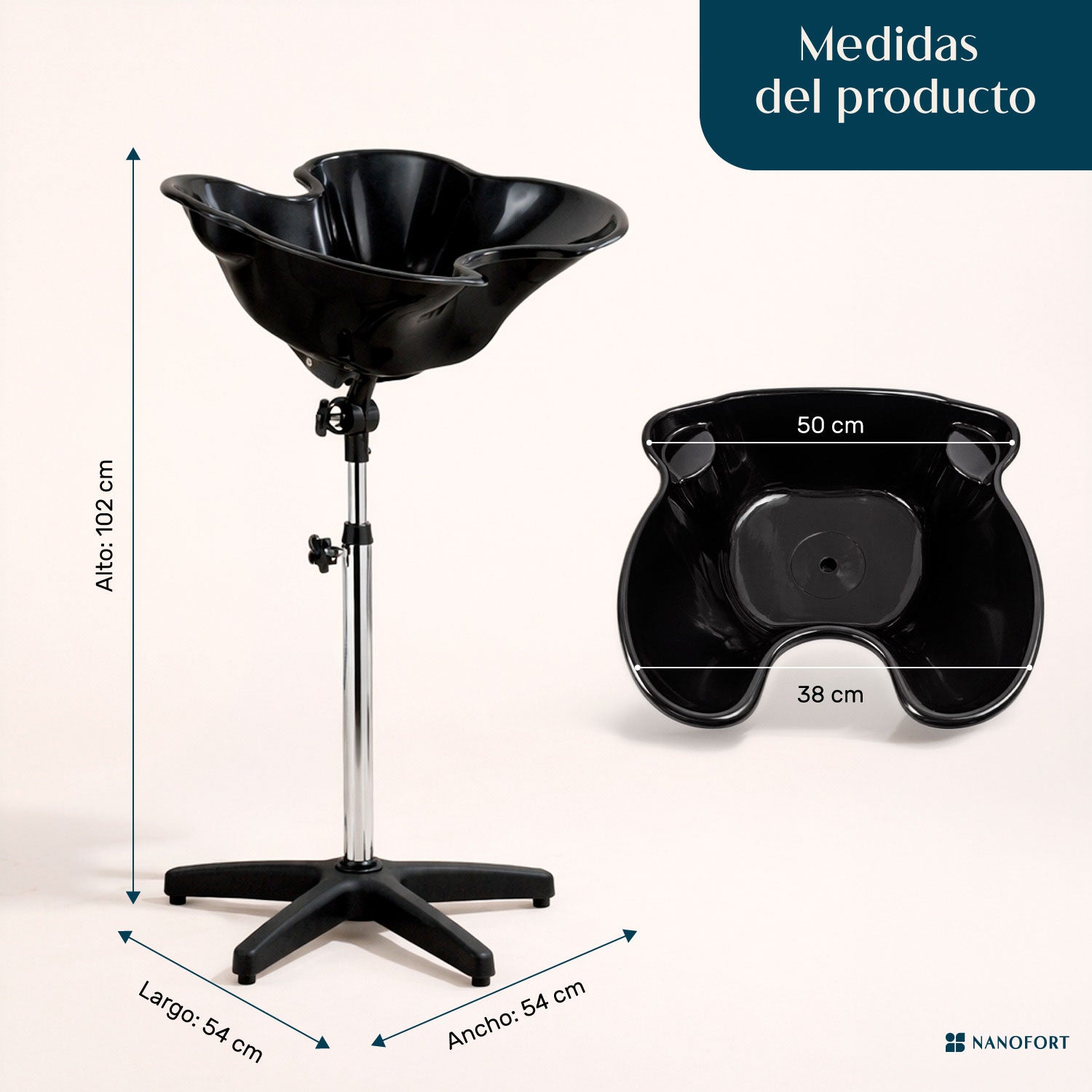 Lavacabezas Portatil para Estetica Salon de Belleza Barberia Lavabo Portatil
