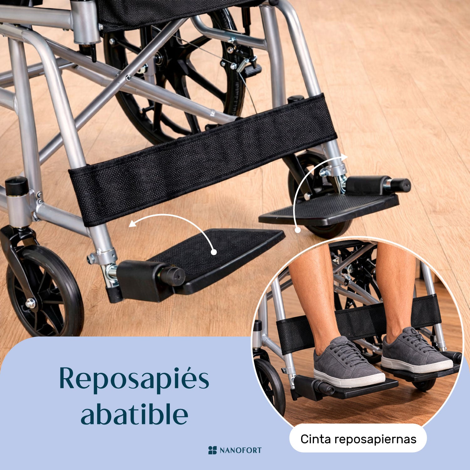 Silla Ruedas Plegable Aluminio Ligera Todo Terreno Premium Color Negro