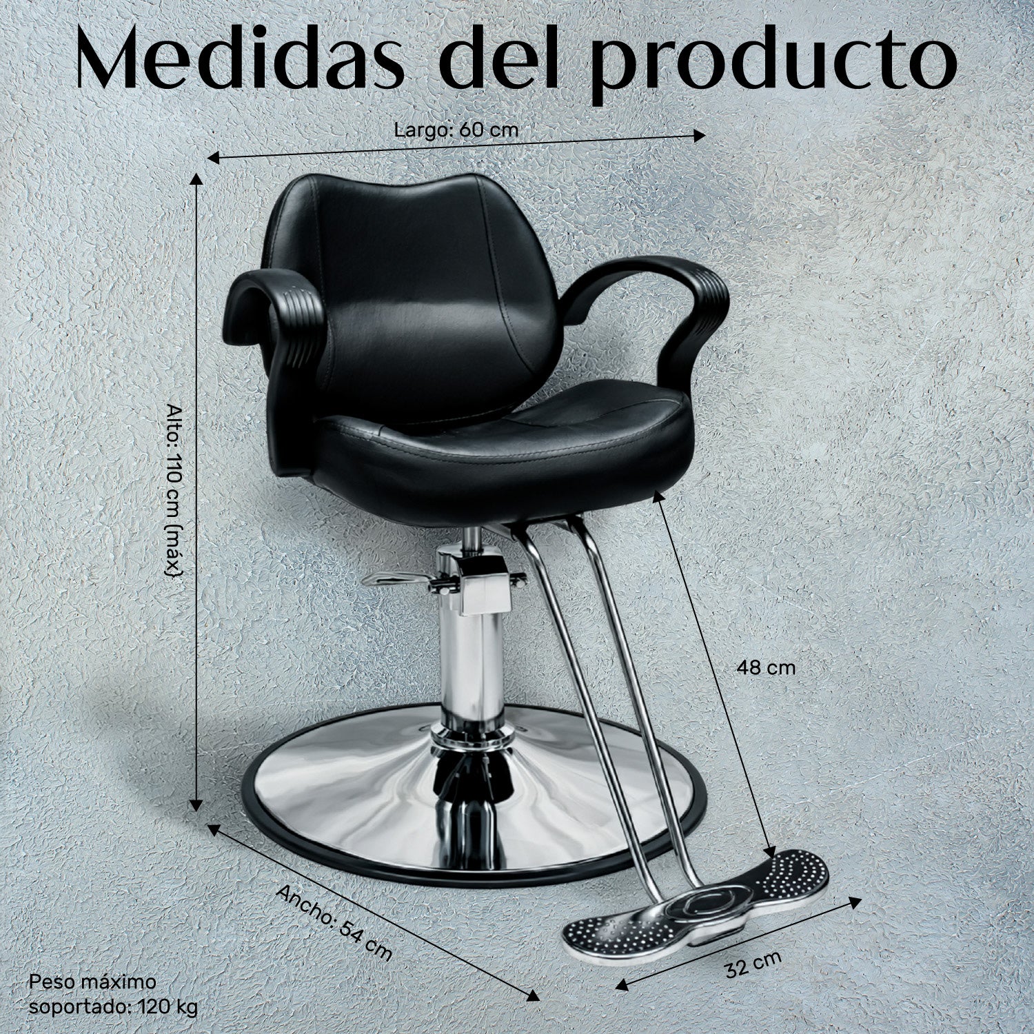 Silla Barbero para Estetica  Salon de Belleza Premium Hidraulica Sillon Barberia Girtatoria