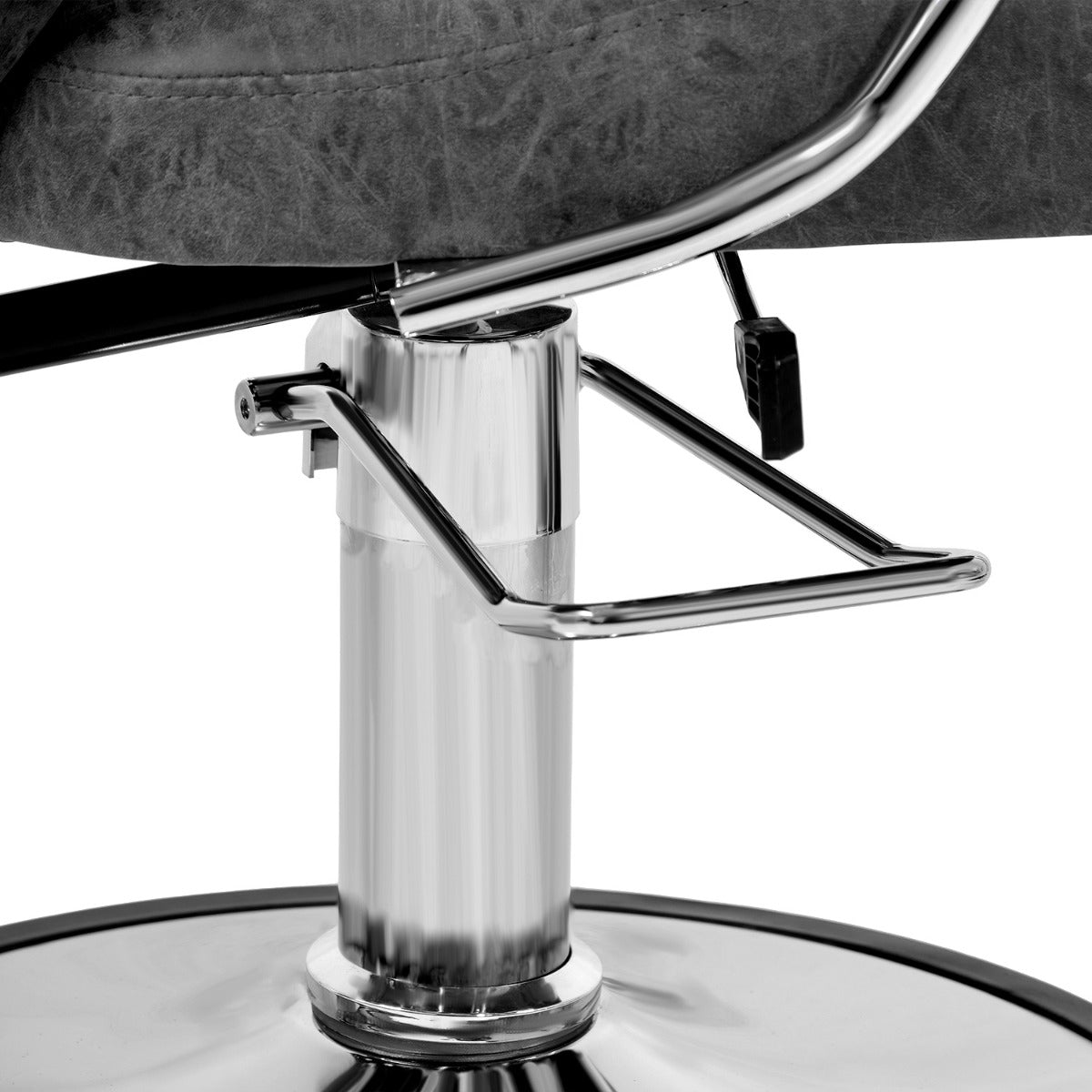 Sillon Barberia Clasica Silla Estetica 360° Moderna Respaldo Fijo Gris