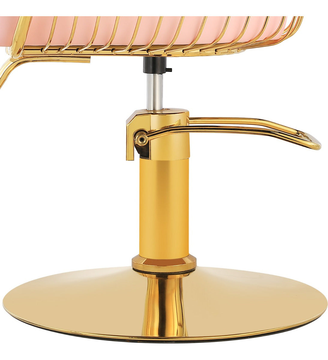 Silla Gold Circular Estetica Spa Ajustable Giro 360° Rosa